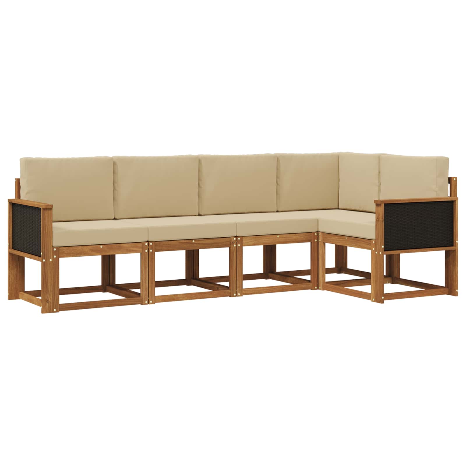 Ensemble de canapés d'extérieur 5 pcs Naturel et Beige - XIOS