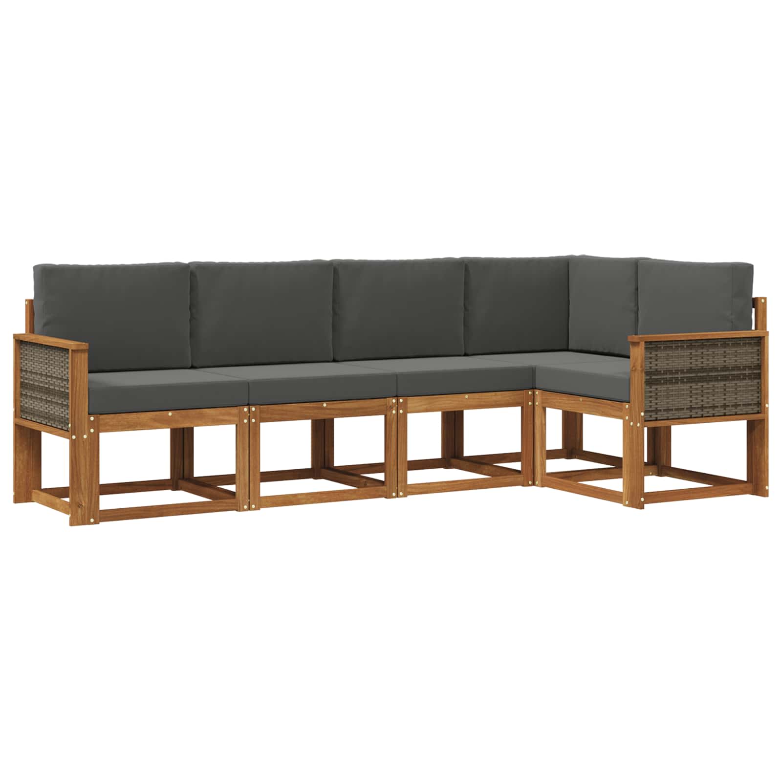 Ensemble de canapés d'extérieur 5 pcs Naturel et Anthracite - XIOS