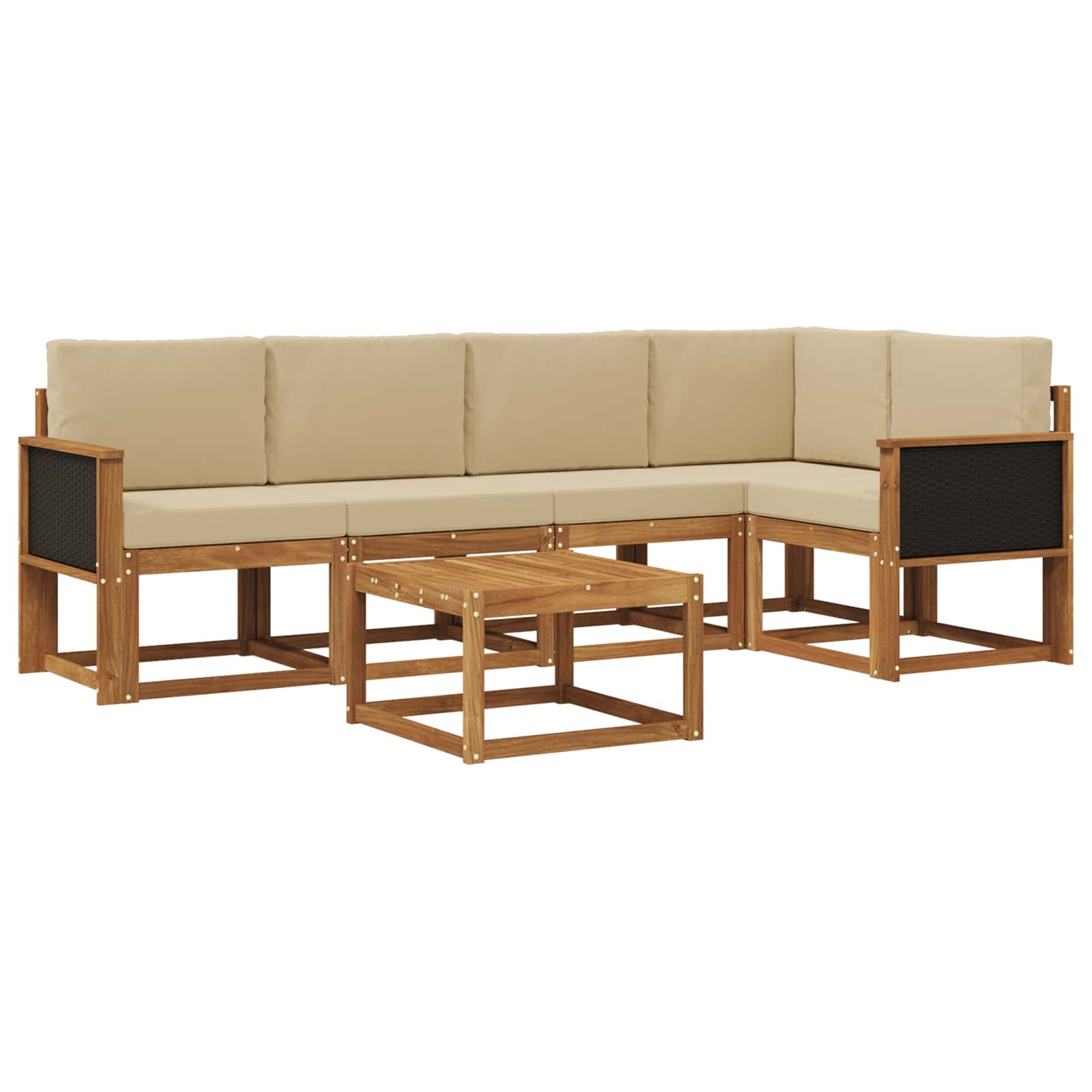 Ensemble de canapés d'extérieur 6 pcs Naturel et Beige - XIOS