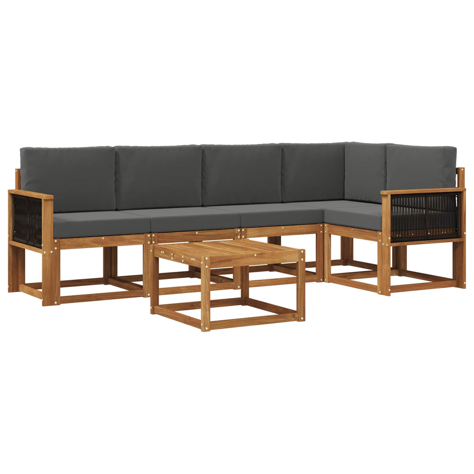 Ensemble de canapés d'extérieur 6 pcs Naturel et Anthracite - XIOS