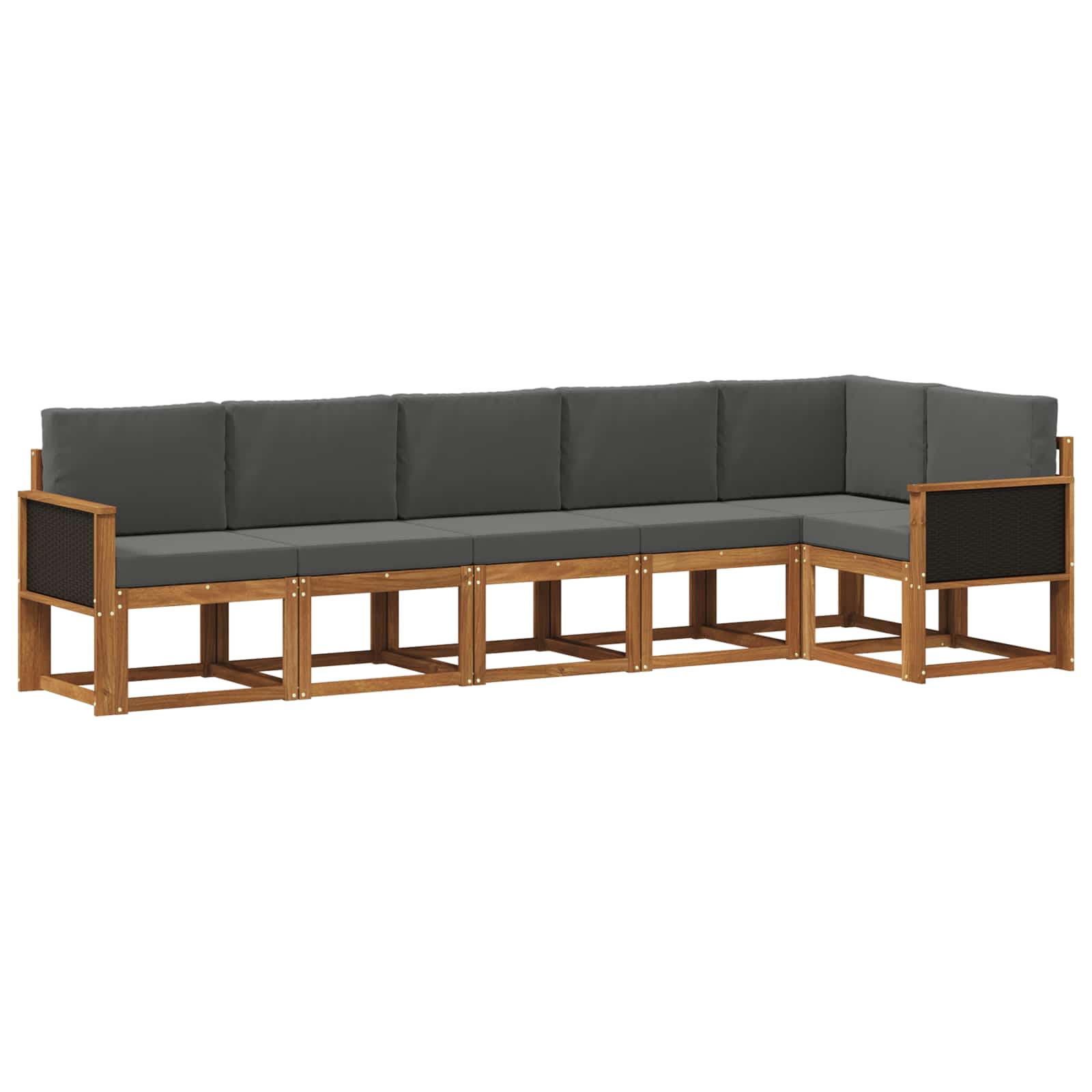 Ensemble de canapés d'extérieur 6 pcs Naturel et Anthracite - XIOS