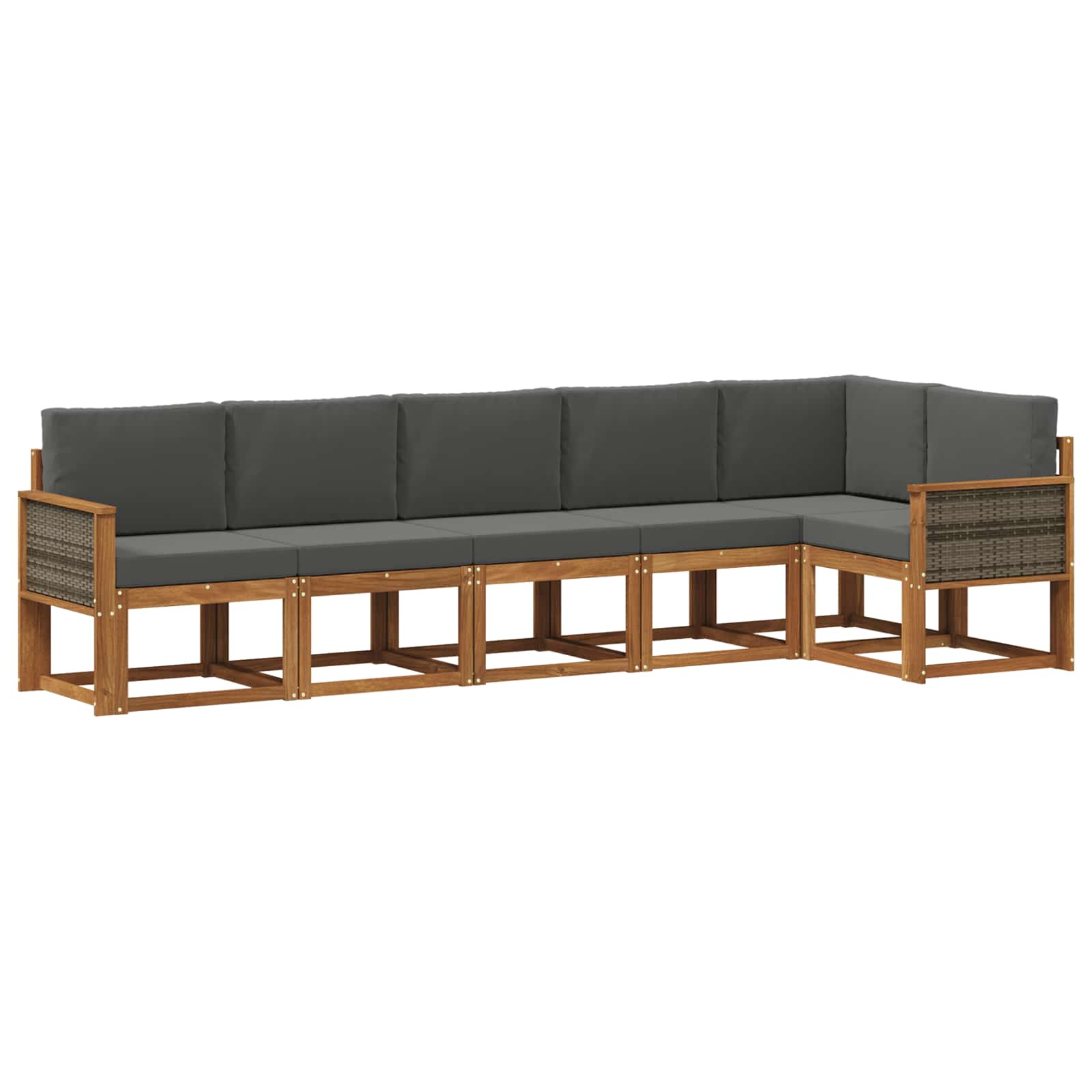Ensemble de canapés d'extérieur 6 pcs Naturel et Anthracite - XIOS
