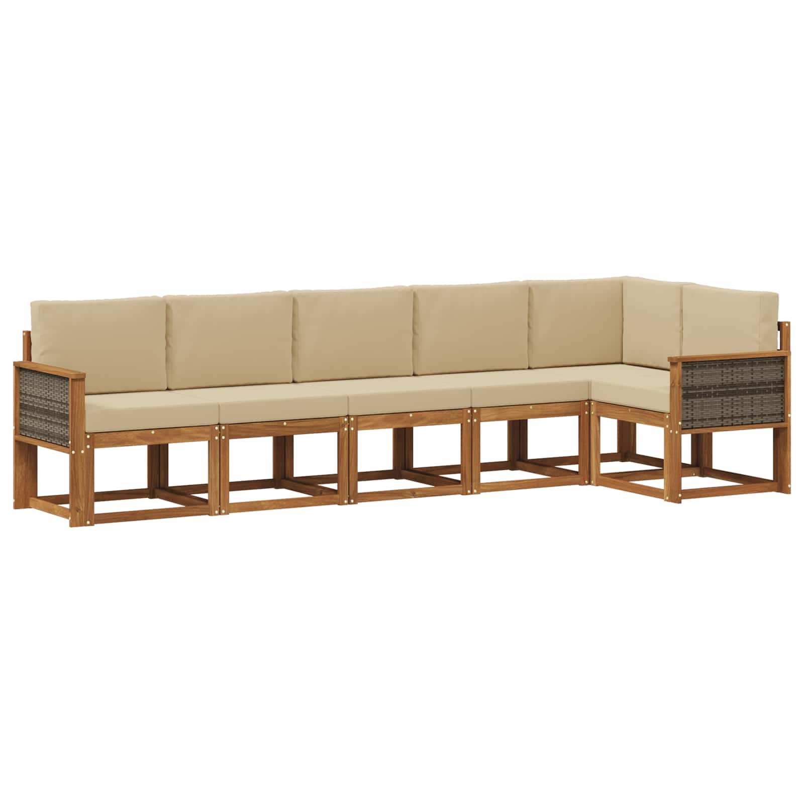 Ensemble de canapés d'extérieur 6 pcs Naturel et Beige - XIOS