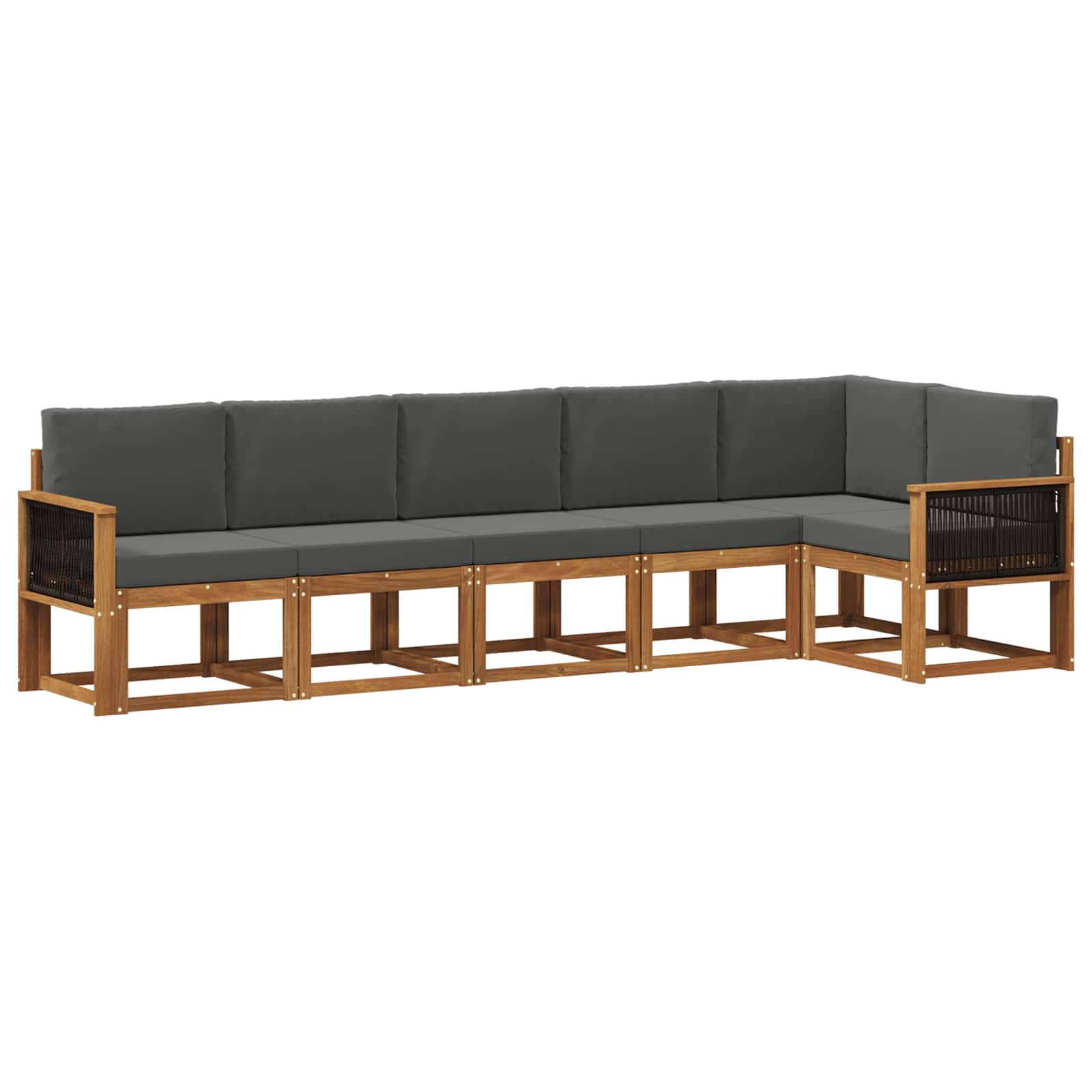 Ensemble de canapés d'extérieur 6 pcs Naturel et Anthracite - XIOS