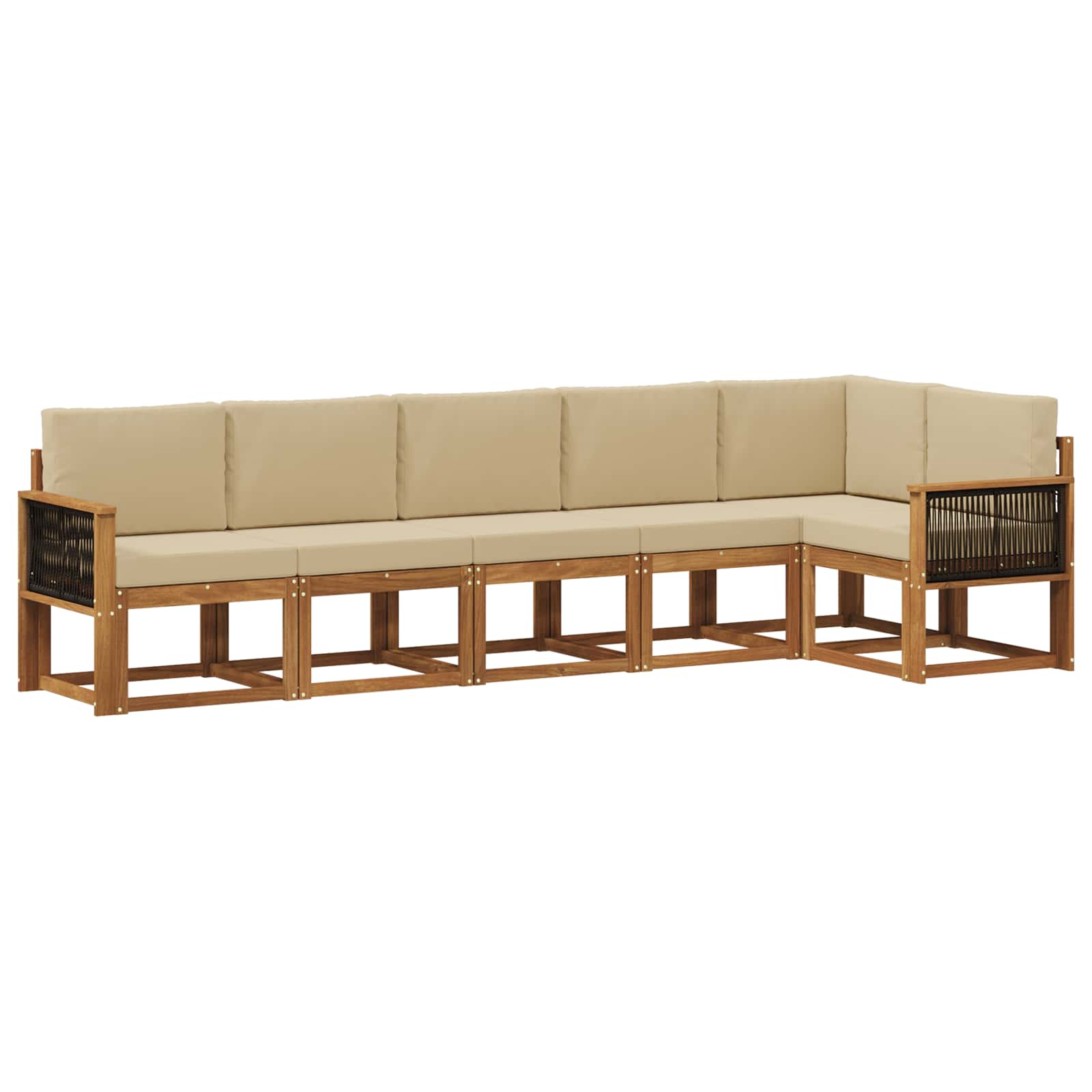 Ensemble de canapés d'extérieur 6 pcs Naturel et Beige - XIOS