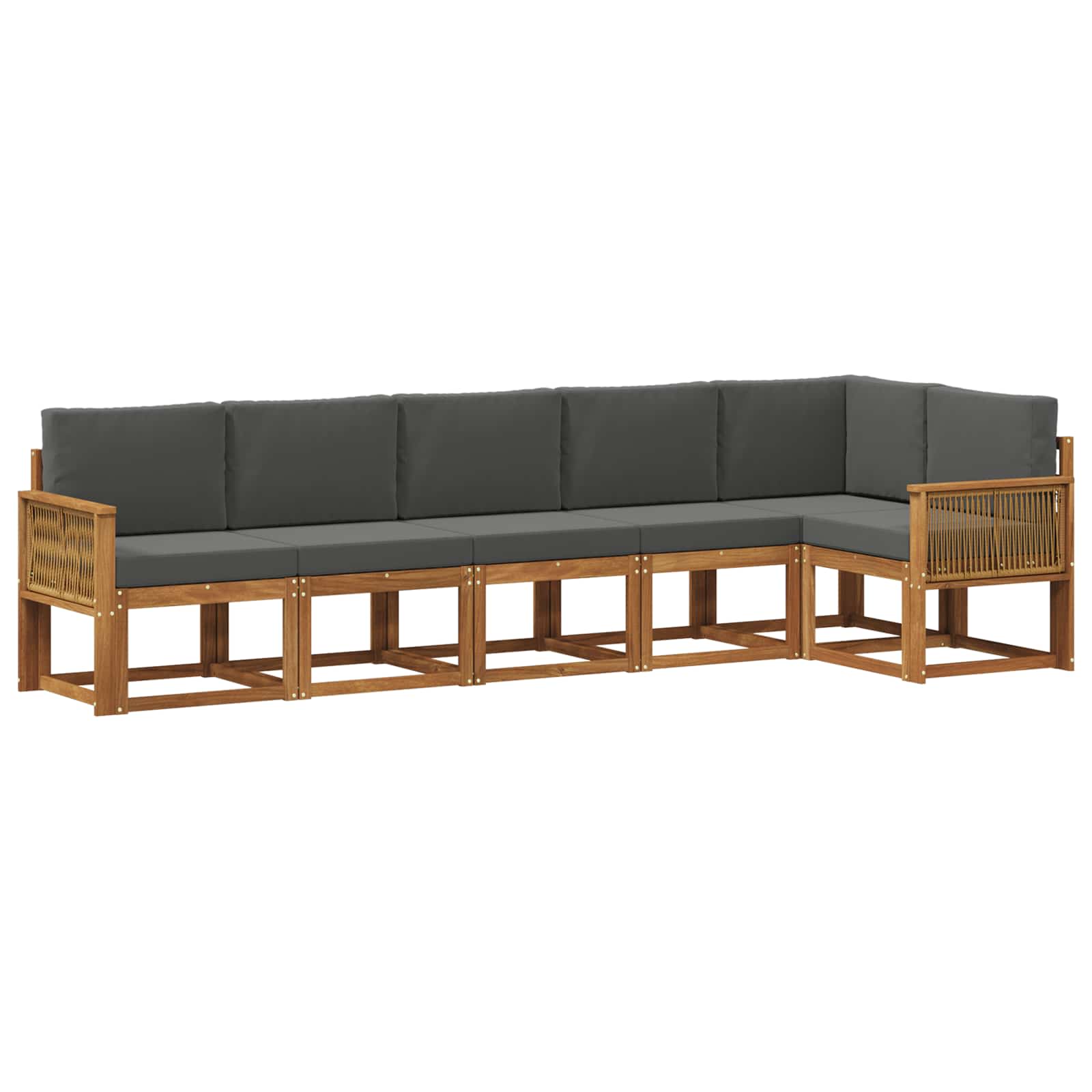 Ensemble de canapés d'extérieur 6 pcs Naturel et Anthracite - XIOS