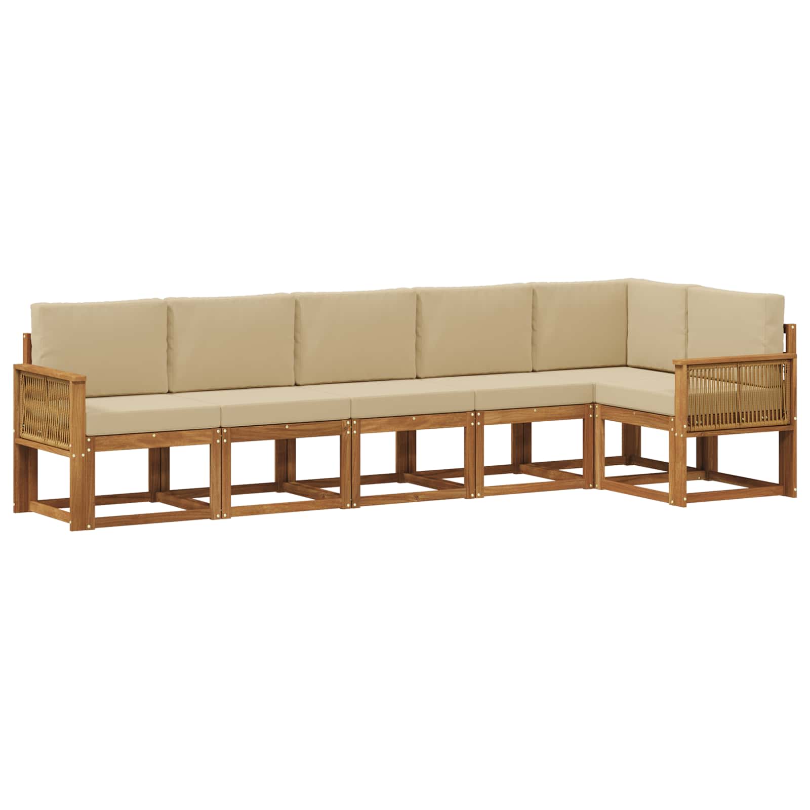 Ensemble de canapés d'extérieur 6 pcs Naturel et Beige - XIOS