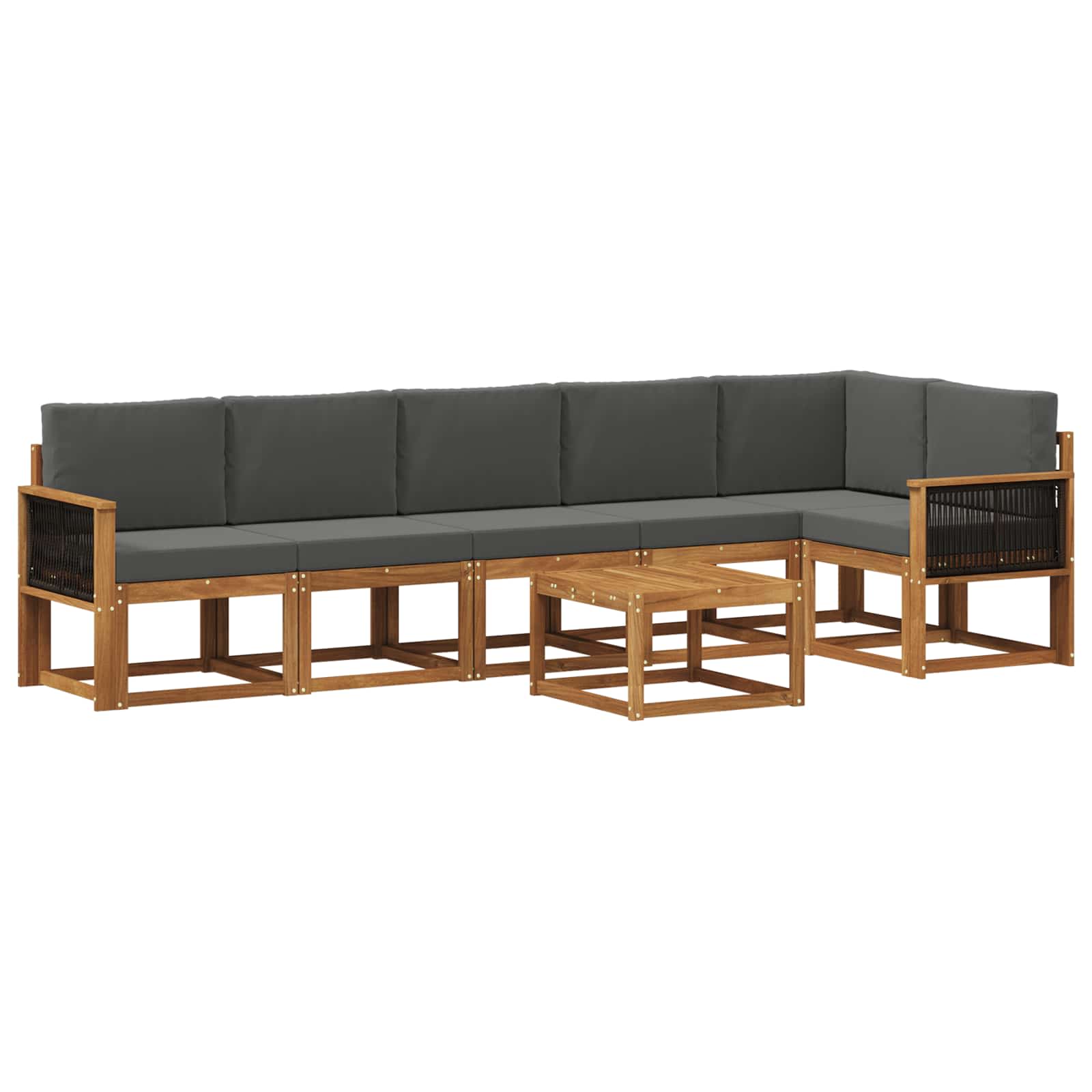 Ensemble de canapés d'extérieur 7 pcs Naturel et Anthracite - XIOS
