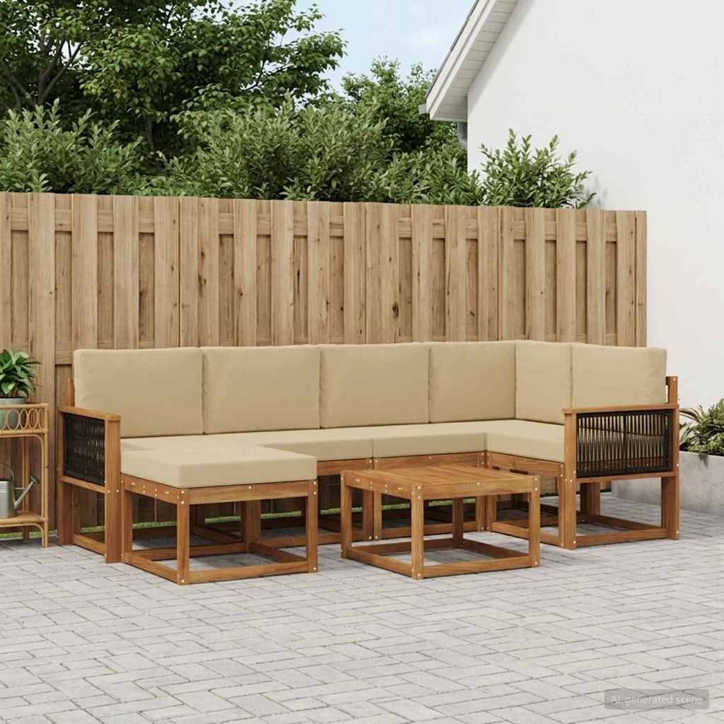 Ensemble de canapés d'extérieur 7 pcs Naturel et Beige - XIOS