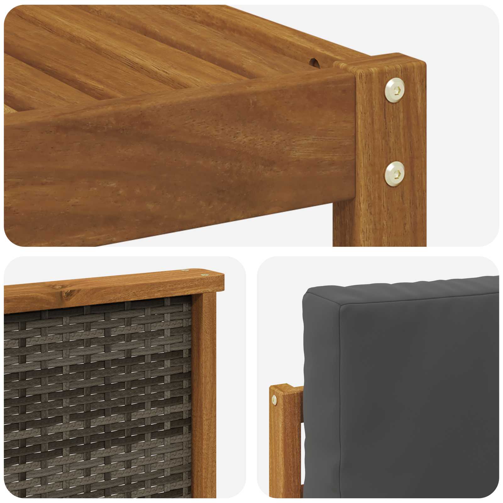 Ensemble de canapés d'extérieur 7 pcs Naturel et Anthracite - XIOS