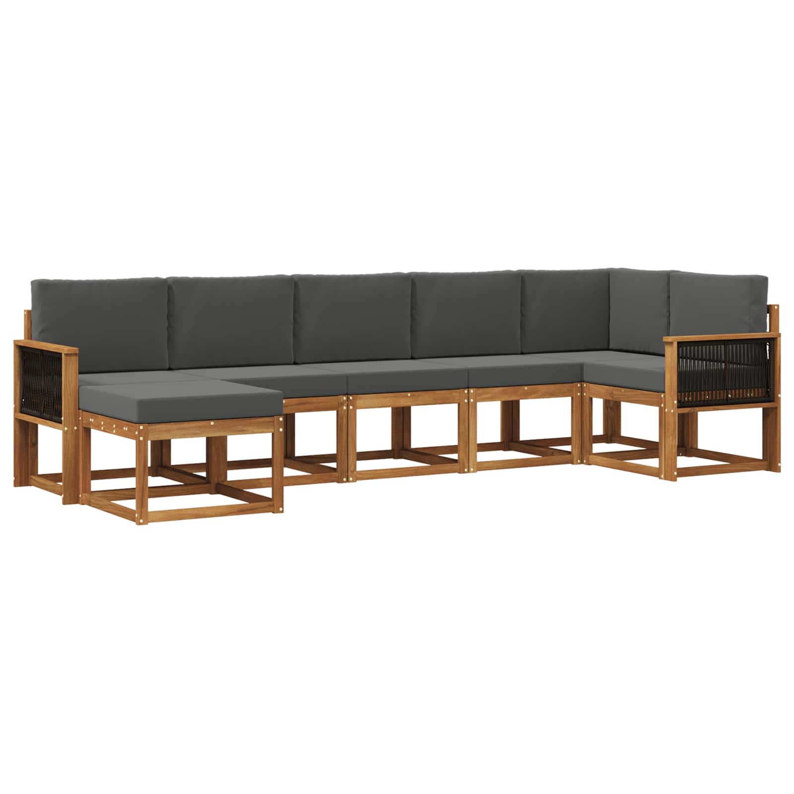 Ensemble de canapés d'extérieur 7 pcs Naturel et Anthracite - XIOS