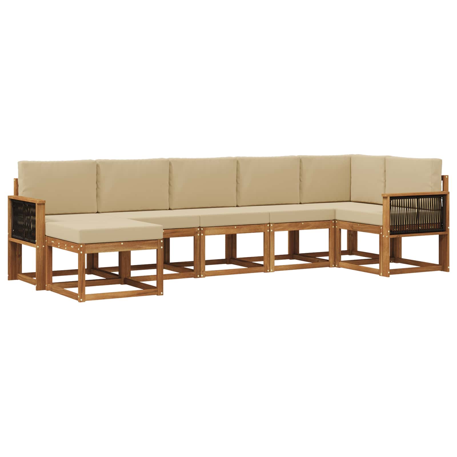 Ensemble de canapés d'extérieur 7 pcs Naturel et Beige - XIOS