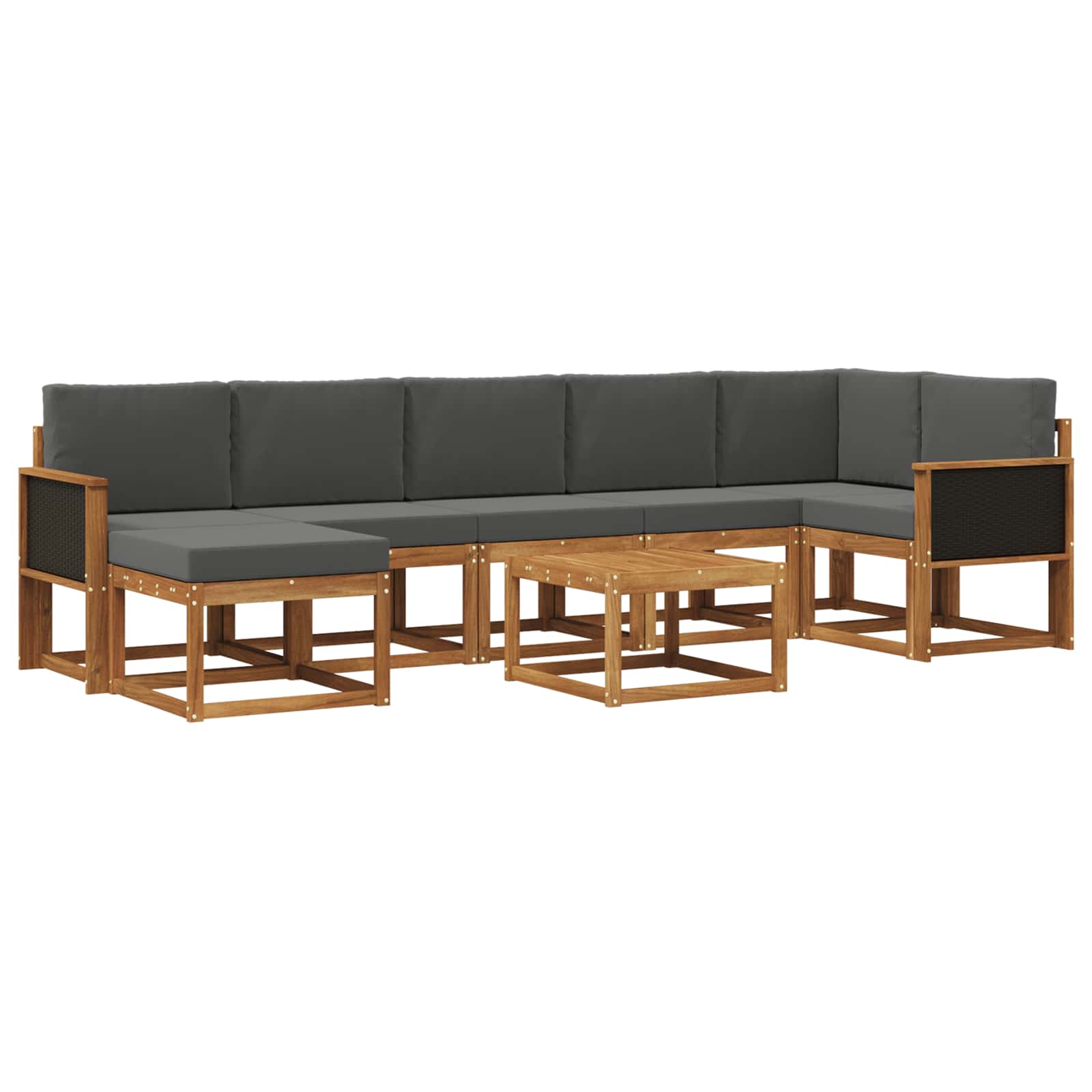 Ensemble de canapés d'extérieur 8 pcs Naturel et Anthracite - XIOS