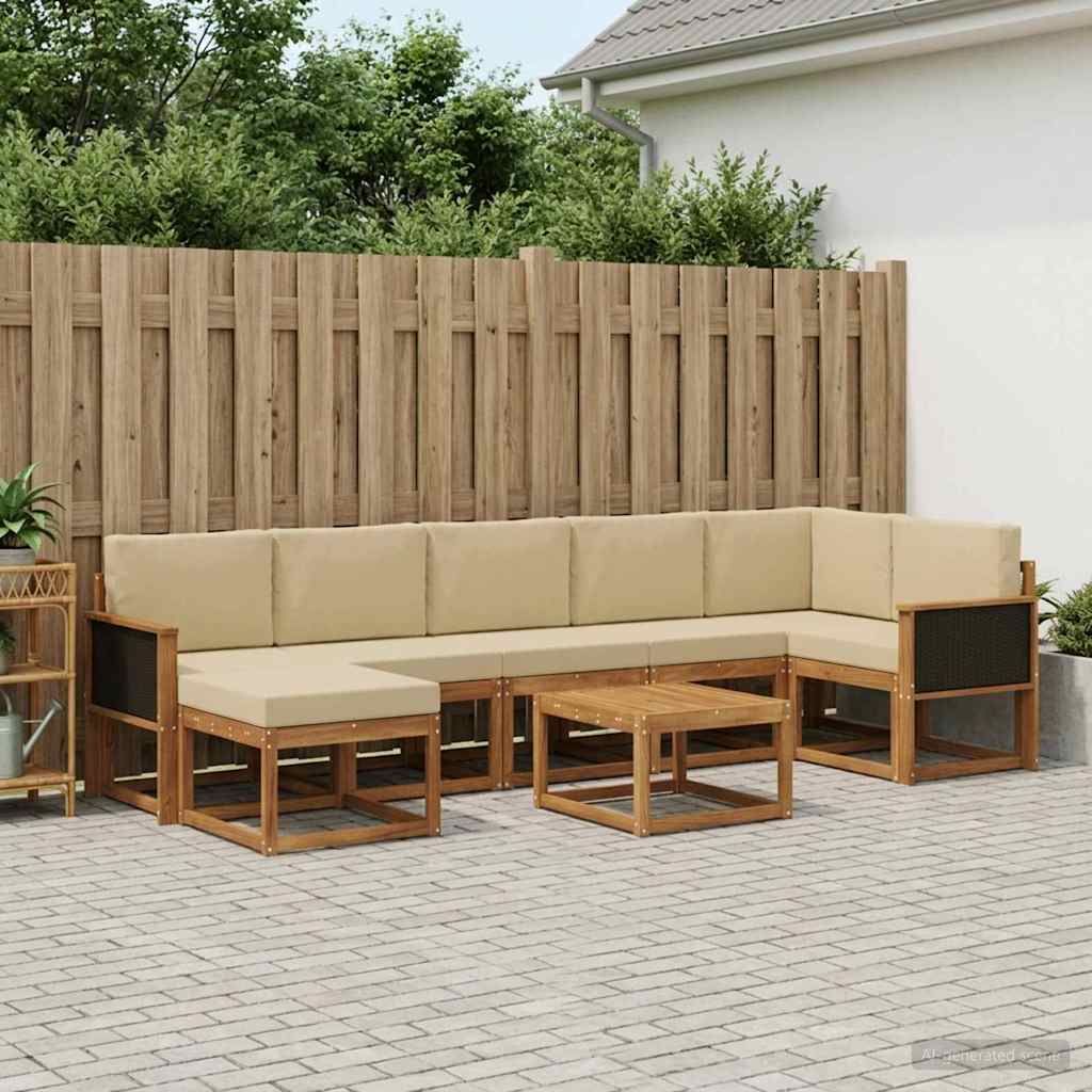 Ensemble de canapés d'extérieur 8 pcs Naturel et Beige - XIOS