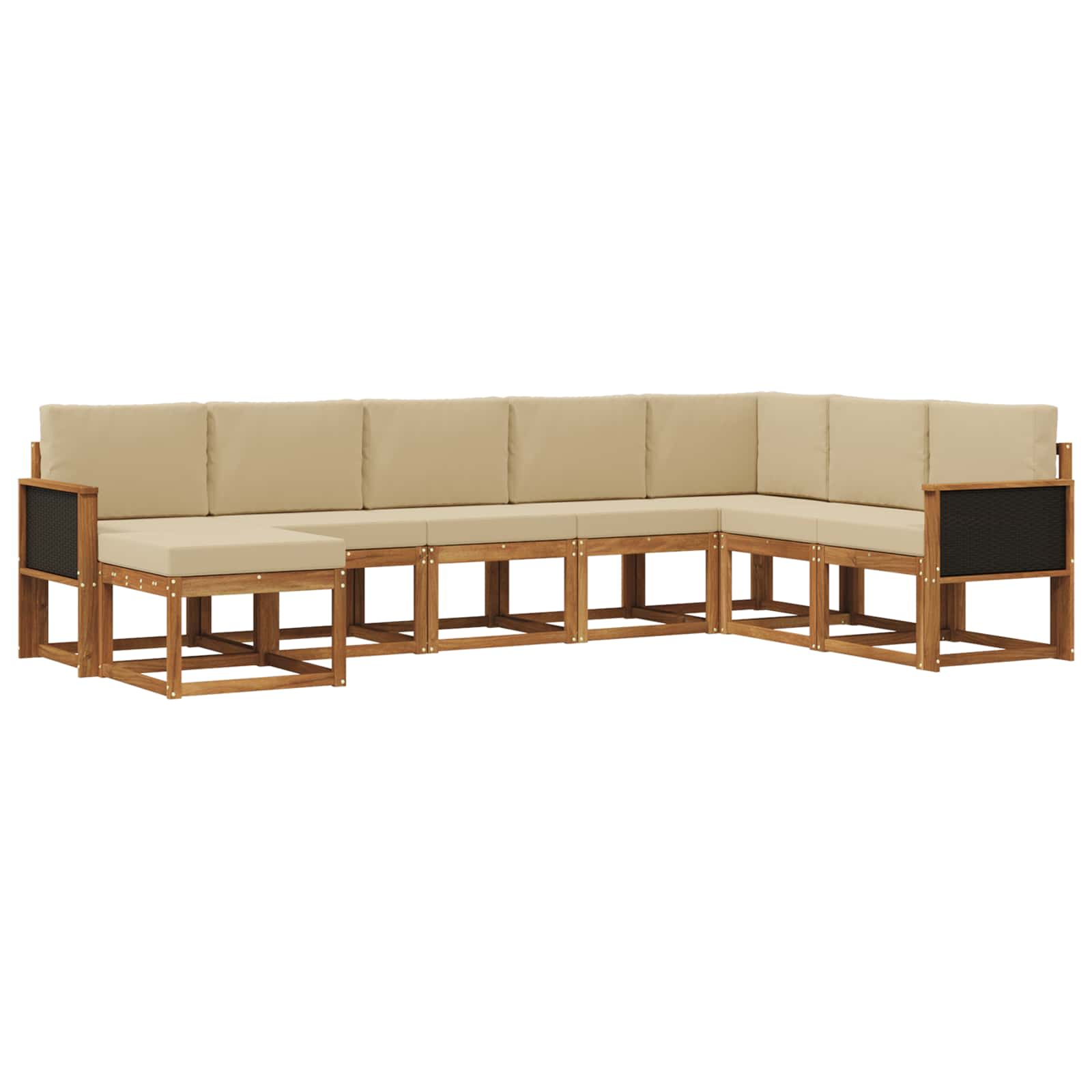 Ensemble de canapés d'extérieur 8 pcs Naturel et Beige - XIOS