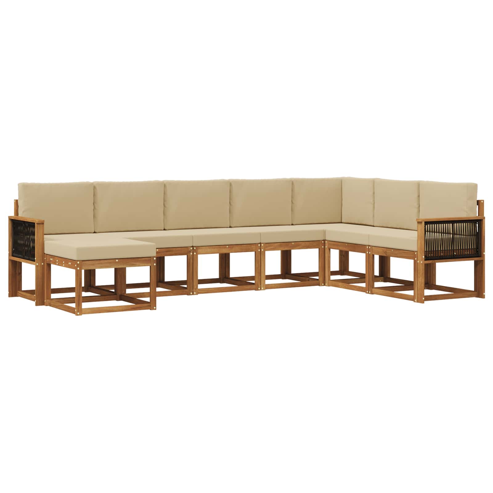 Ensemble de canapés d'extérieur 8 pcs Naturel et Beige - XIOS