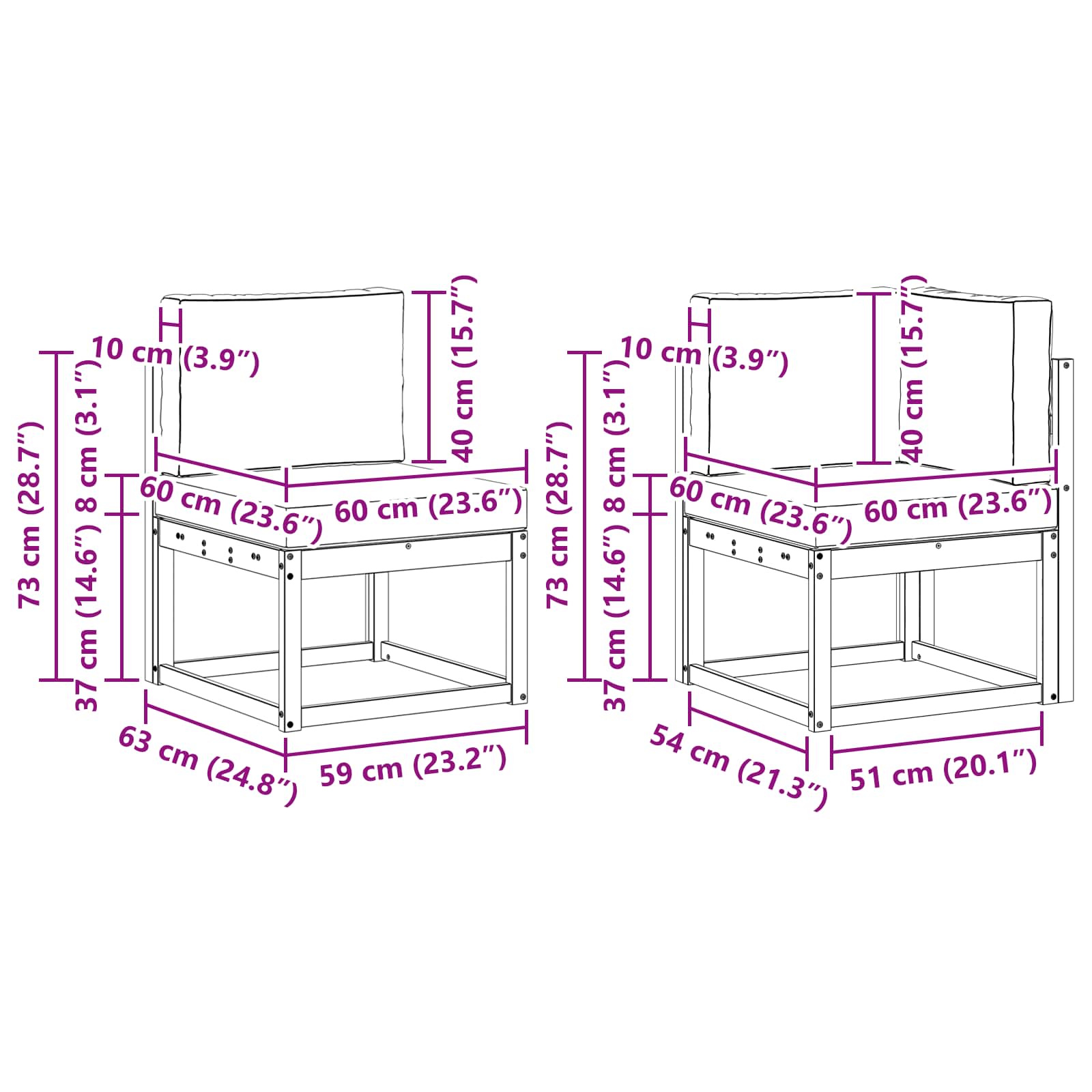 Ensemble de canapés d'extérieur 6 pcs Naturel et Beige - XIOS
