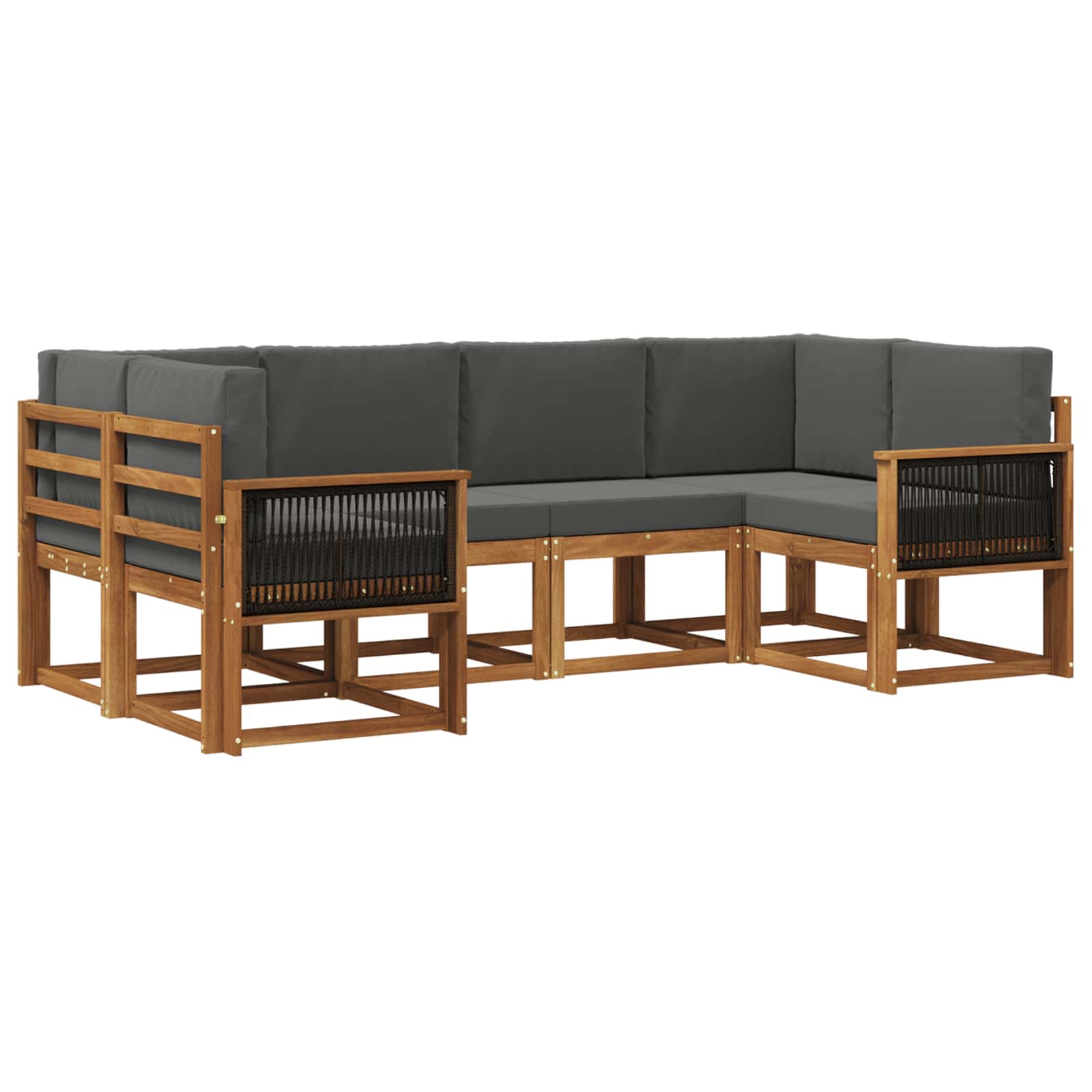 Ensemble de canapés d'extérieur 6 pcs Naturel et Anthracite - XIOS
