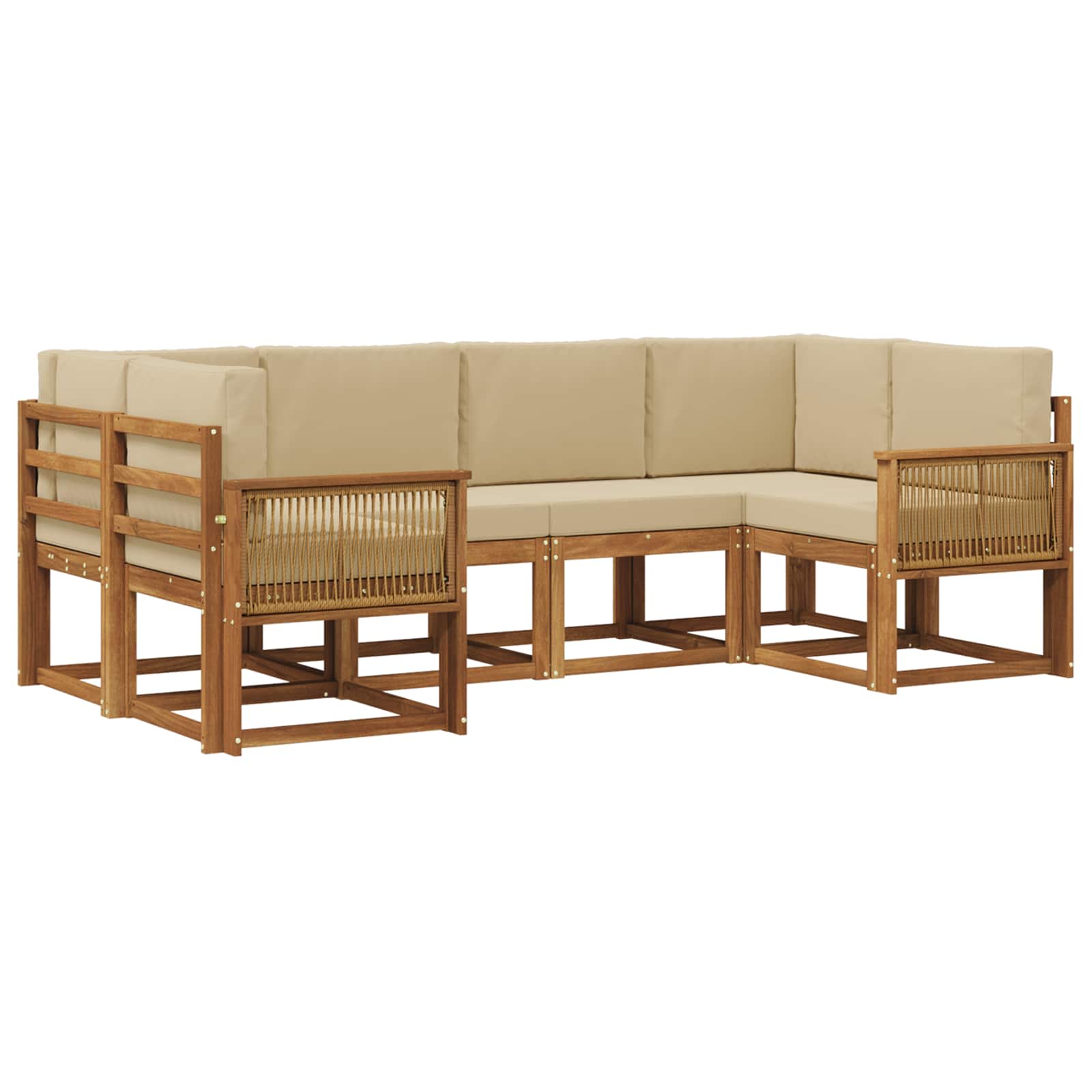 Ensemble de canapés d'extérieur 6 pcs Naturel et Beige - XIOS