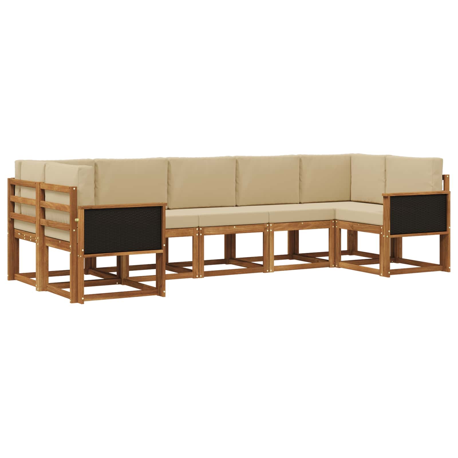 Ensemble de canapés d'extérieur 7 pcs Naturel et Beige - XIOS