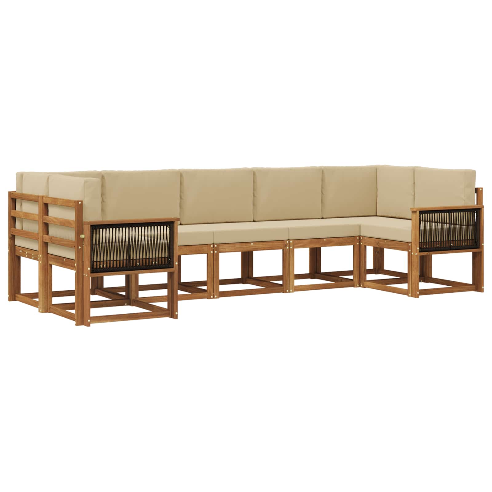 Ensemble de canapés d'extérieur 7 pcs Naturel et Beige - XIOS