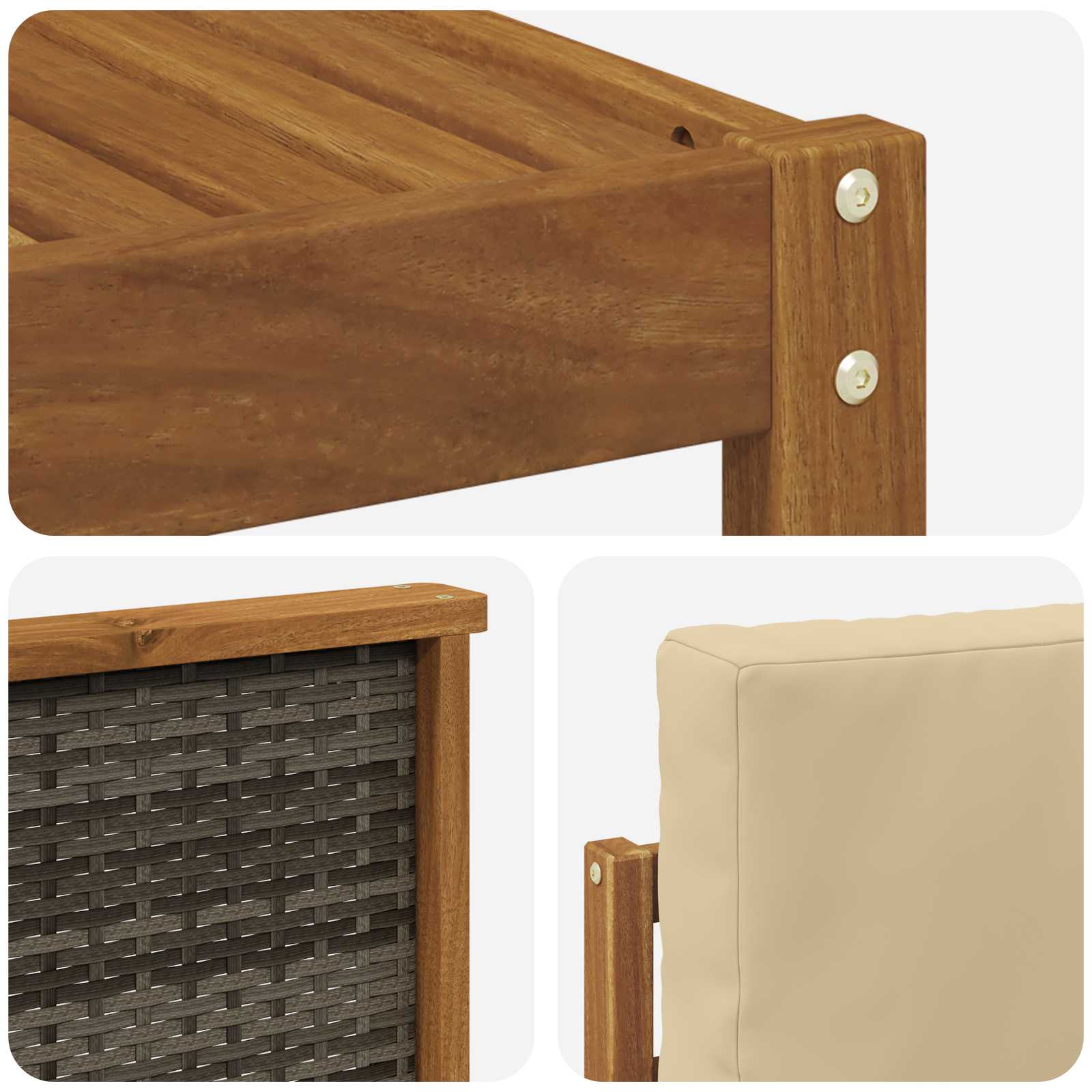 Ensemble de canapés d'extérieur 10 pcs Naturel et Beige - XIOS