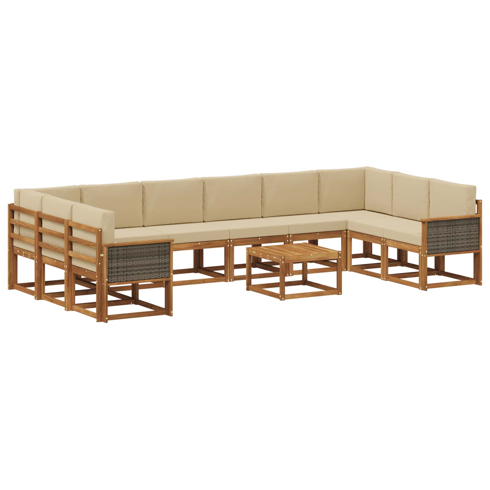 Ensemble de canapés d'extérieur 11 pcs Naturel et Beige - XIOS