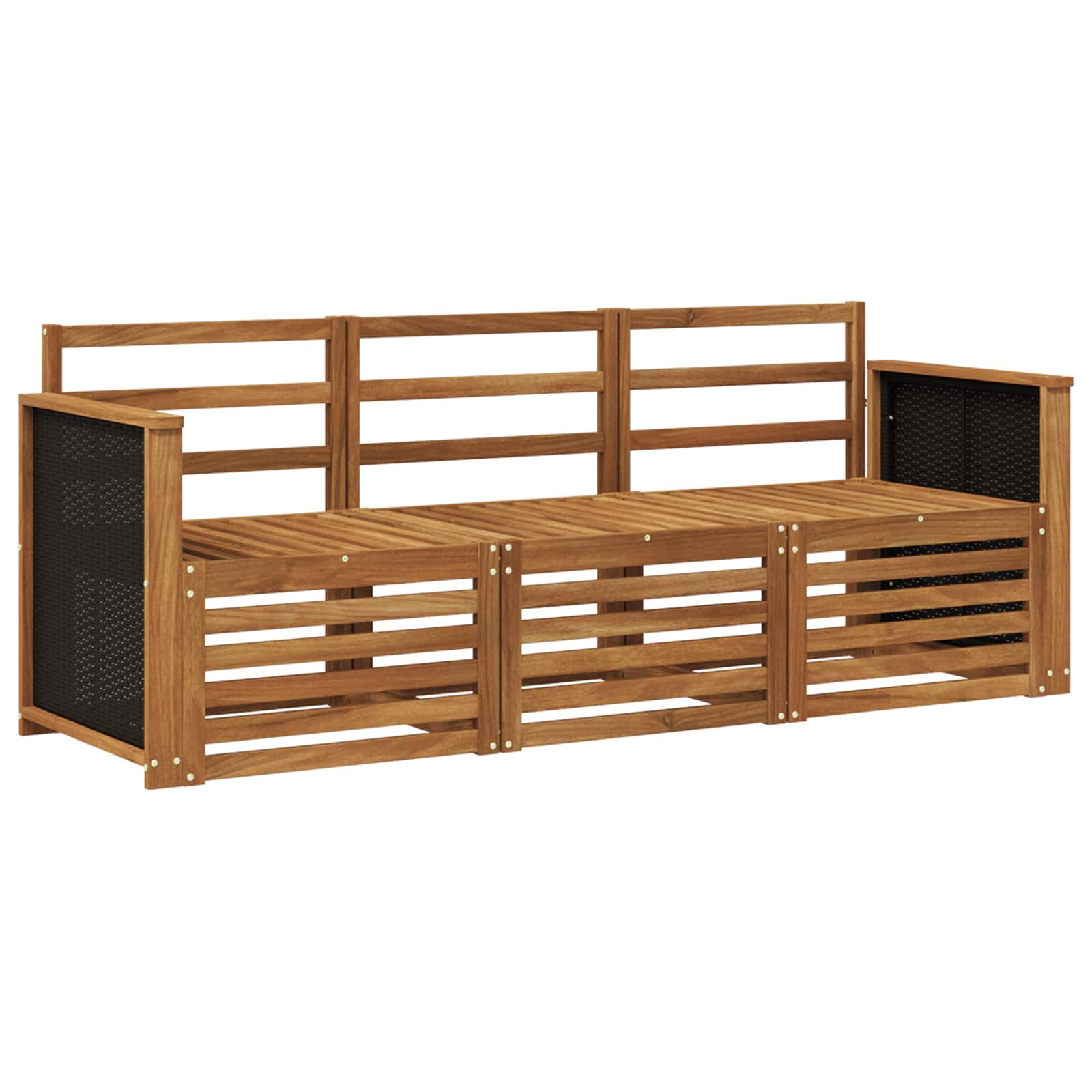 Ensembles de canapés 3 pcs Bois d'Acacia Massif - XIOS