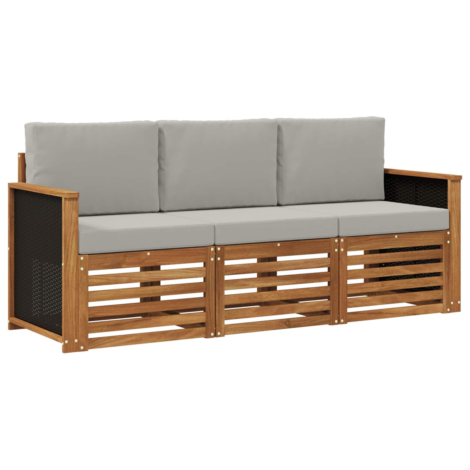 Ensembles de canapés avec coussin 3 pcs Bois d'Acacia Massif - XIOS