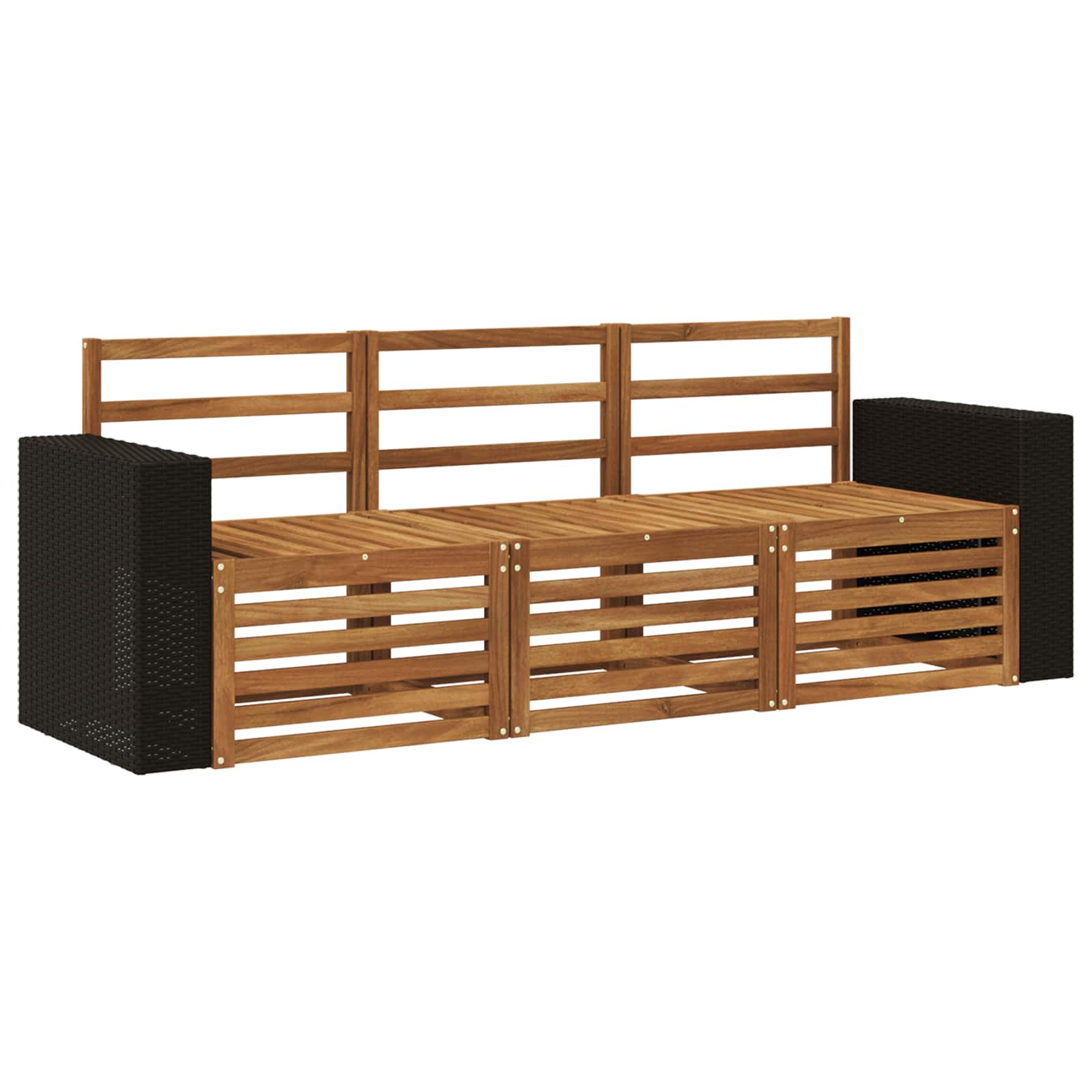 Ensembles de canapés 3 pcs Bois d'Acacia Massif - XIOS