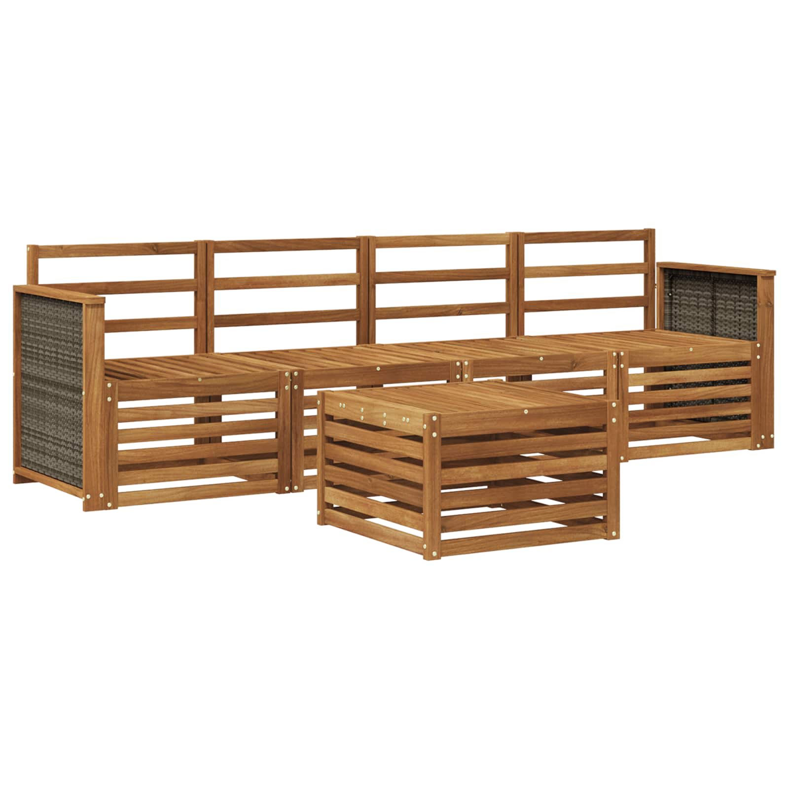 Ensemble de canapés d'extérieur 5 pcs Naturel - XIOS