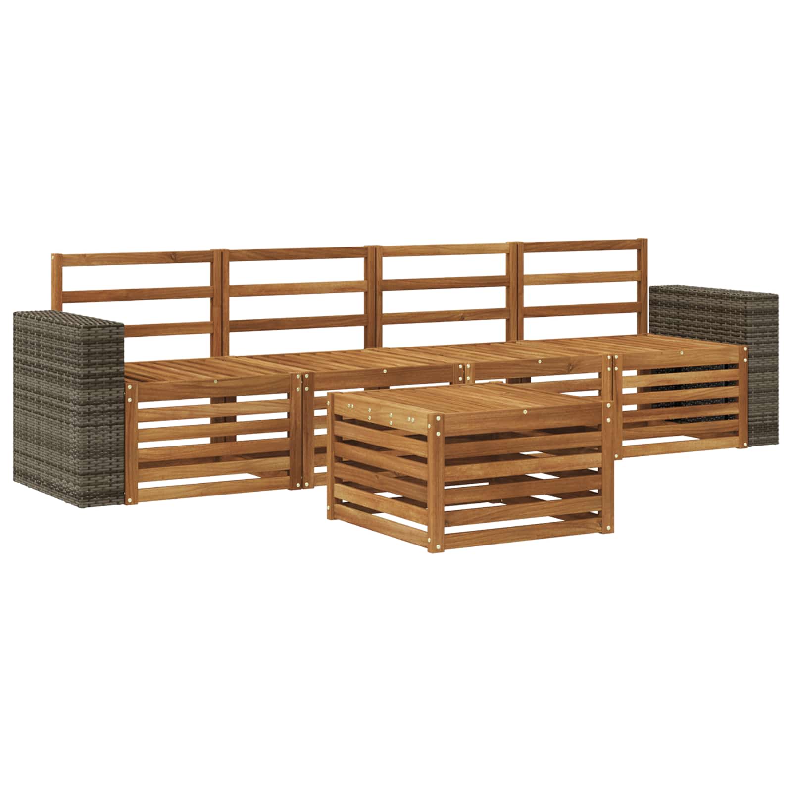Ensemble de canapés d'extérieur 5 pcs Naturel - XIOS