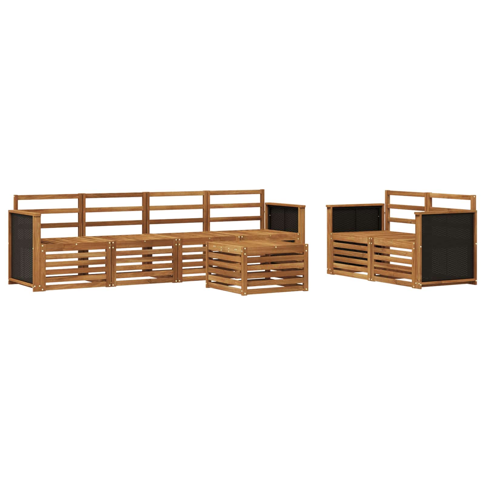Ensemble de canapés d'extérieur 7 pcs Naturel - XIOS
