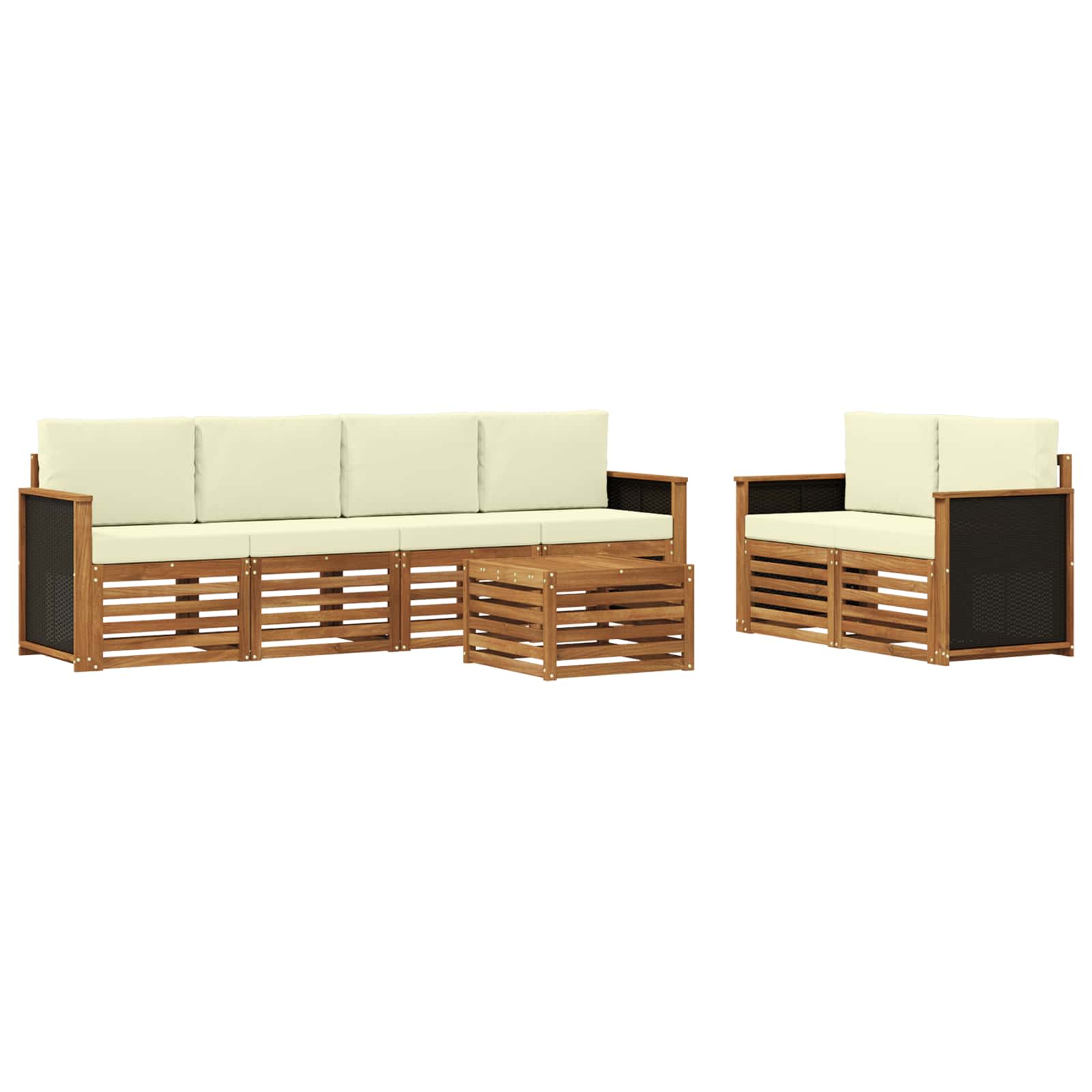 Ensemble de canapés d'extérieur 7 pcs Naturel et Crème - XIOS