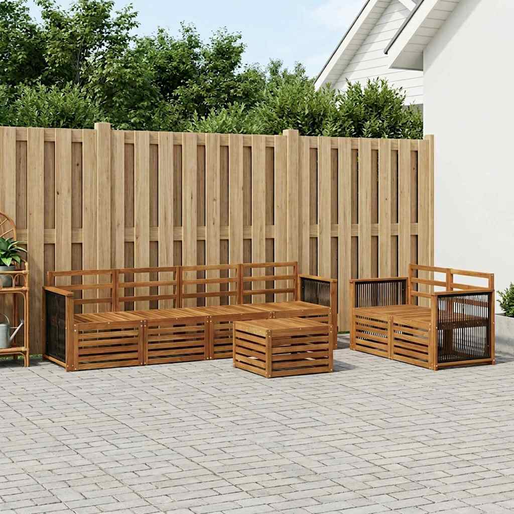 Ensemble de canapés d'extérieur 7 pcs Naturel - XIOS