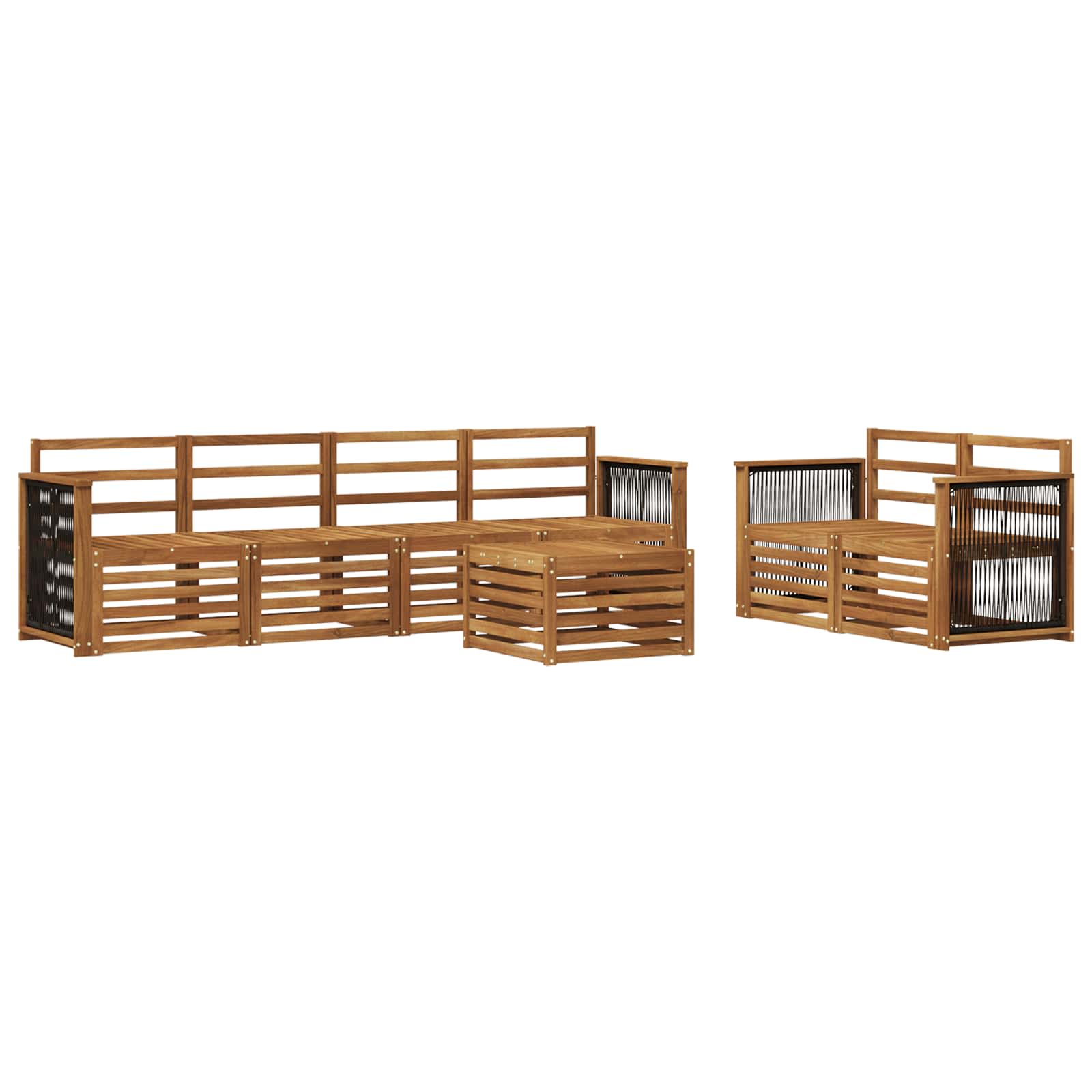 Ensemble de canapés d'extérieur 7 pcs Naturel - XIOS