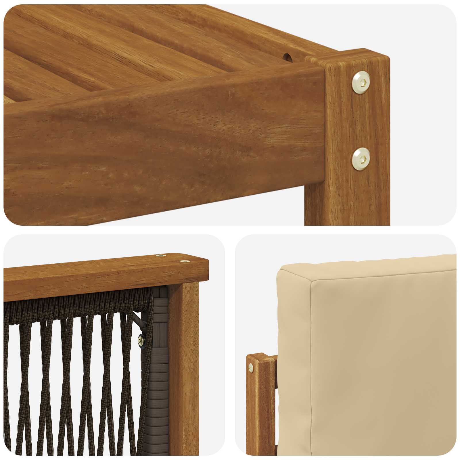 Ensemble de canapés d'extérieur 7 pcs Naturel et Beige - XIOS