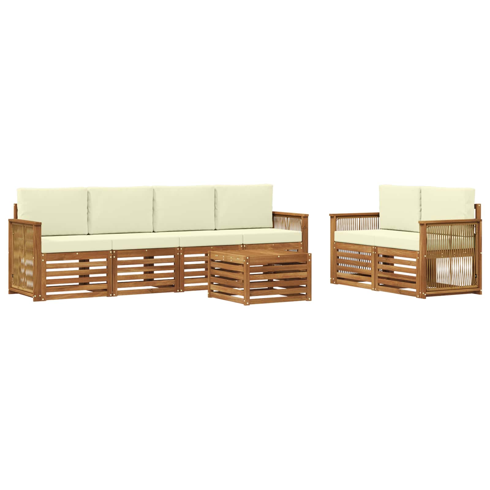 Ensemble de canapés d'extérieur 7 pcs Naturel et Crème - XIOS
