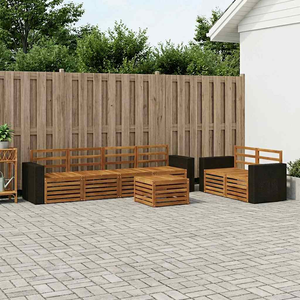 Ensemble de canapés d'extérieur 7 pcs Naturel - XIOS