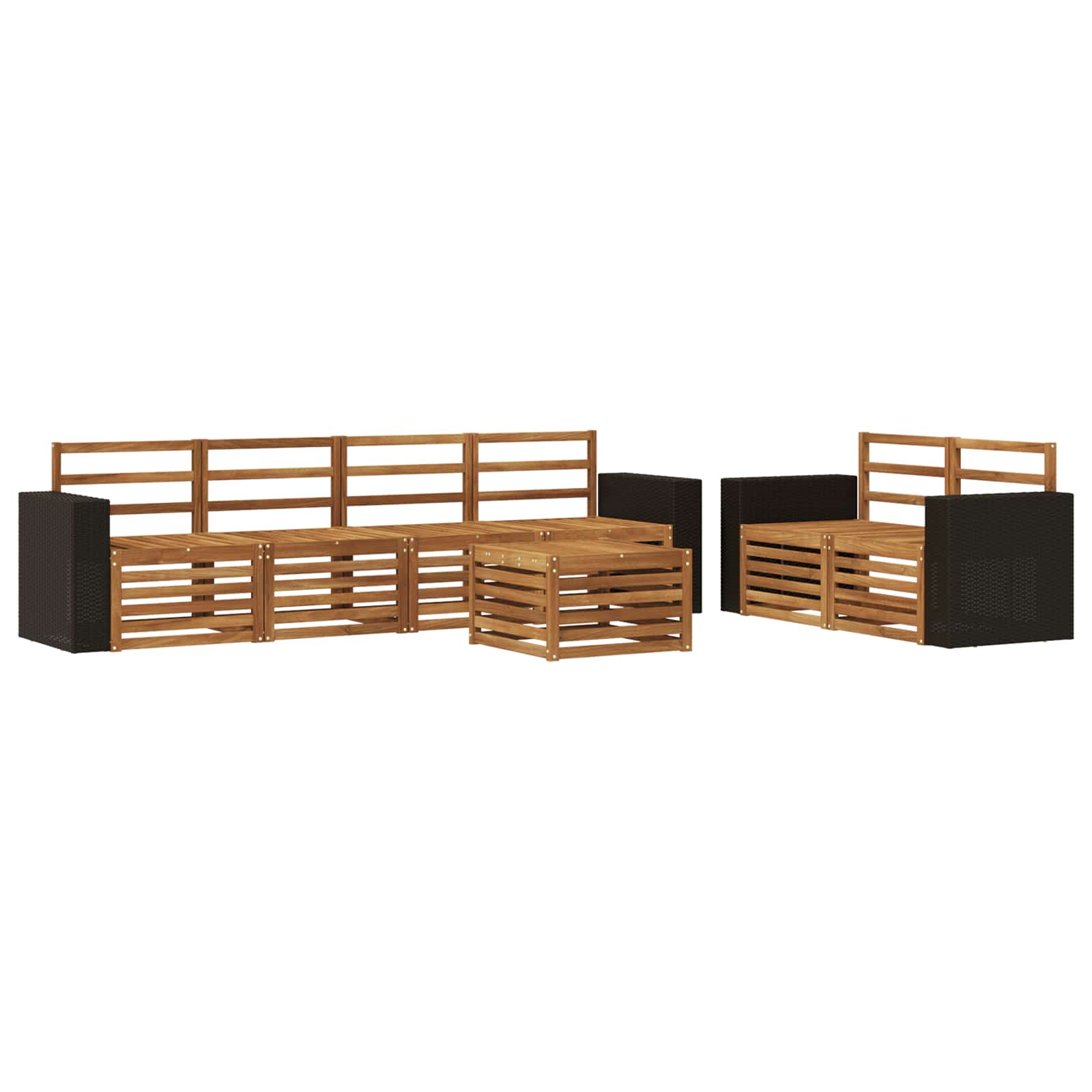 Ensemble de canapés d'extérieur 7 pcs Naturel - XIOS