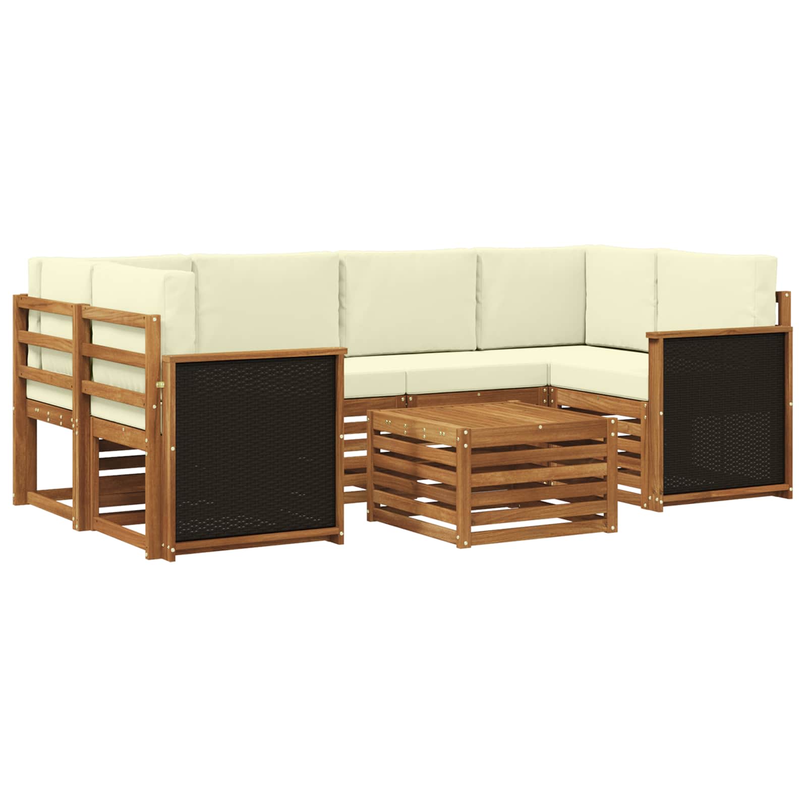 Ensemble de canapés d'extérieur 7 pcs Naturel et Crème - XIOS