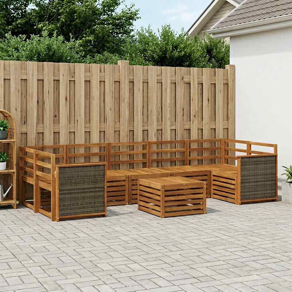 Ensemble de canapés d'extérieur 8 pcs Naturel - XIOS