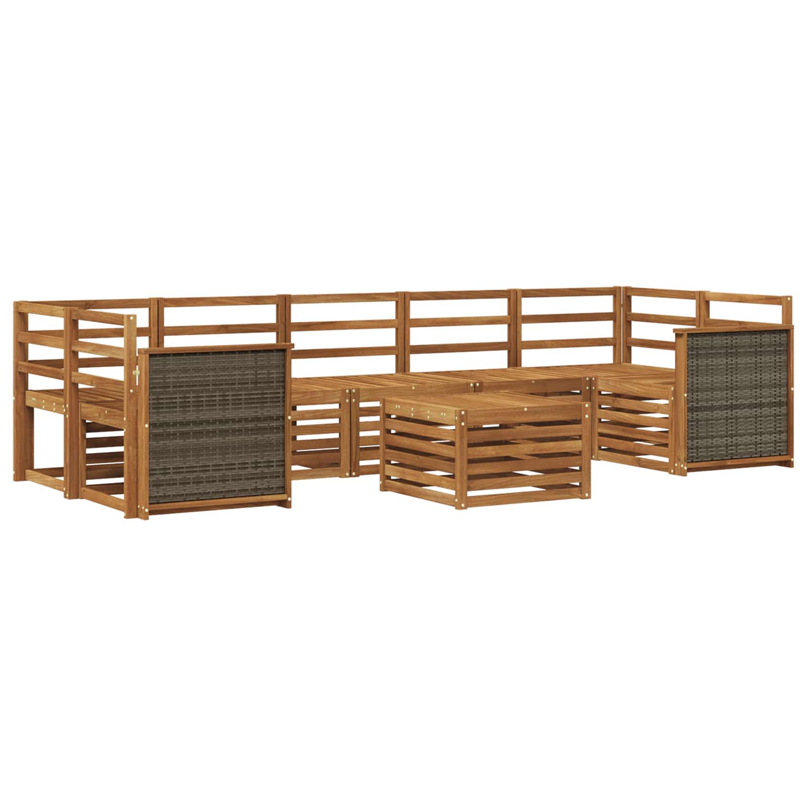Ensemble de canapés d'extérieur 8 pcs Naturel - XIOS