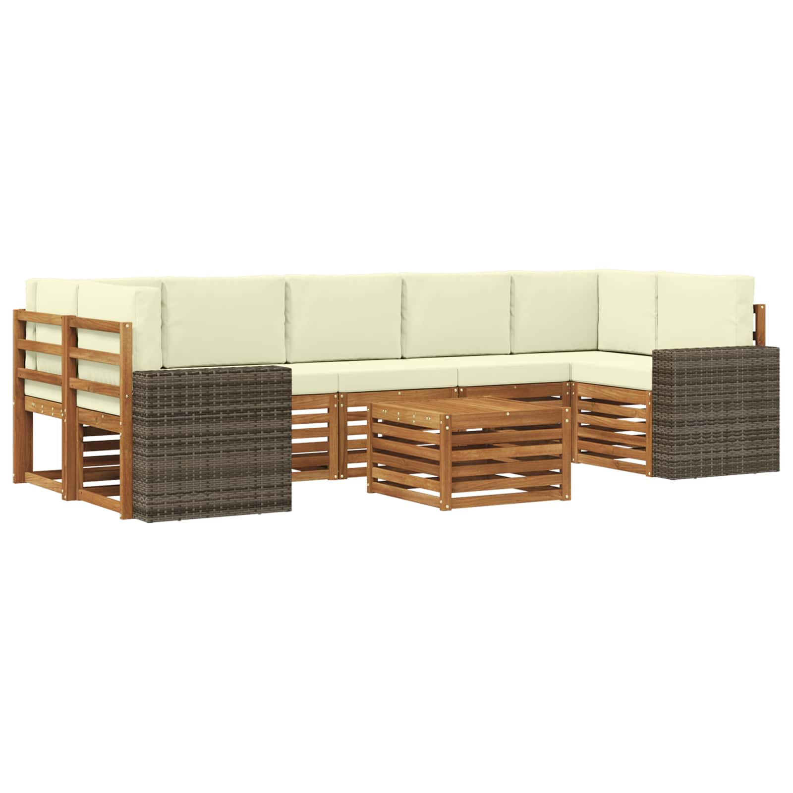 Ensemble de canapés d'extérieur 8 pcs Naturel et Crème - XIOS