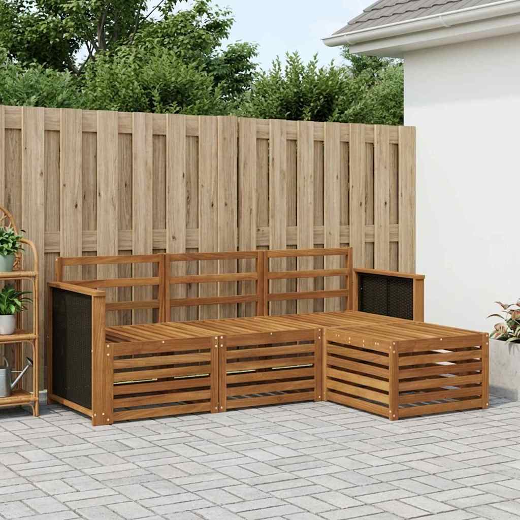 Ensemble de canapés d'extérieur 4 pc Naturel