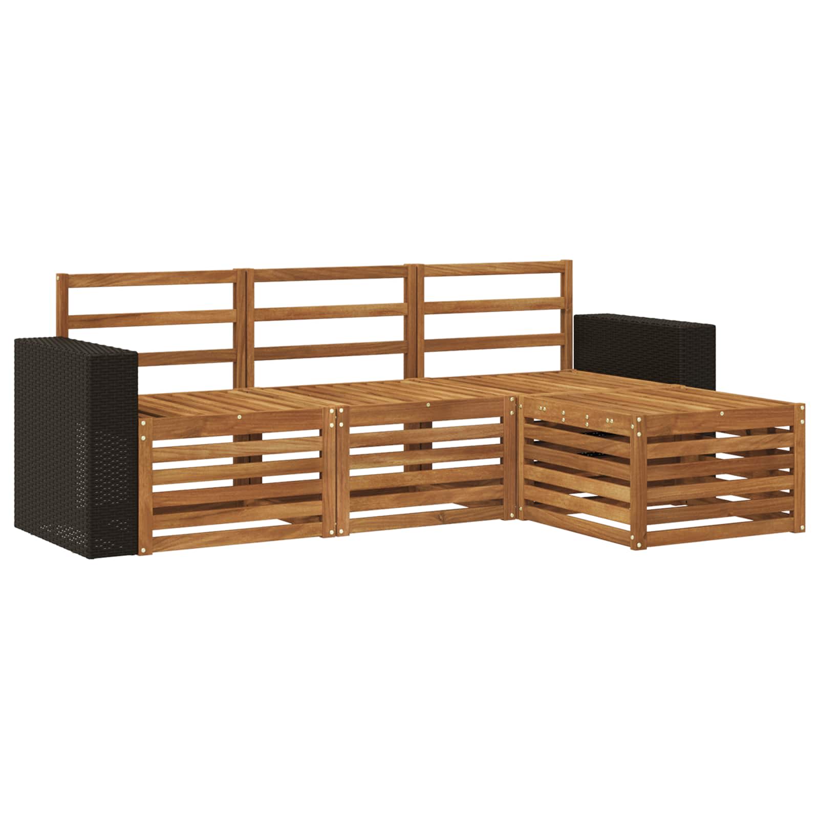 Ensemble de canapés d'extérieur 4 pcs Naturel - XIOS