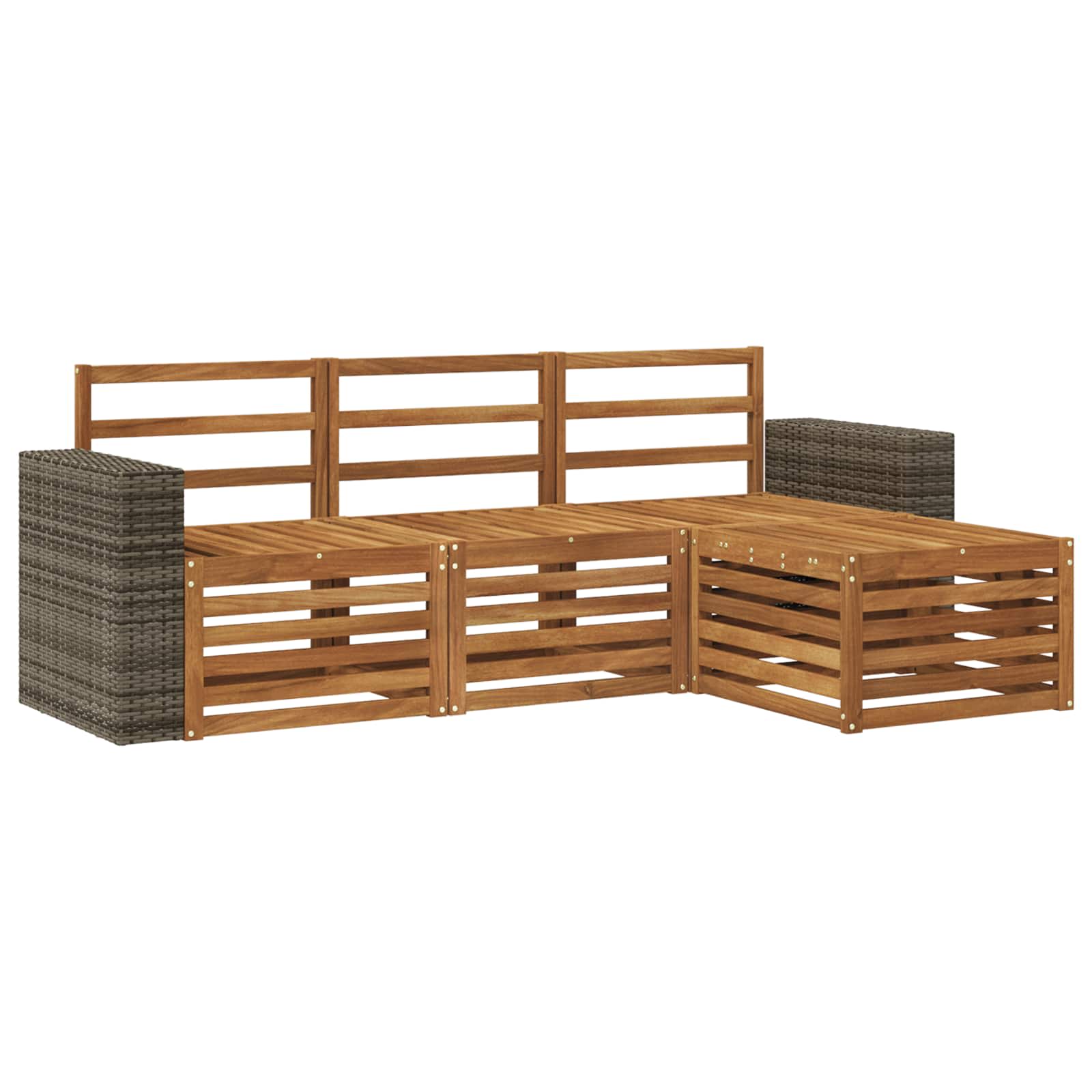Ensemble de canapés d'extérieur 4 pcs Naturel - XIOS
