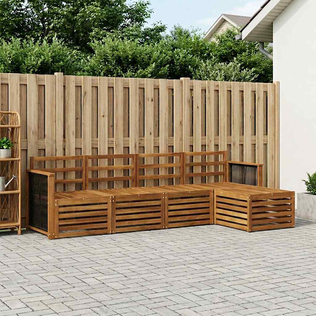 Ensemble de canapés d'extérieur 5 pcs Naturel - XIOS