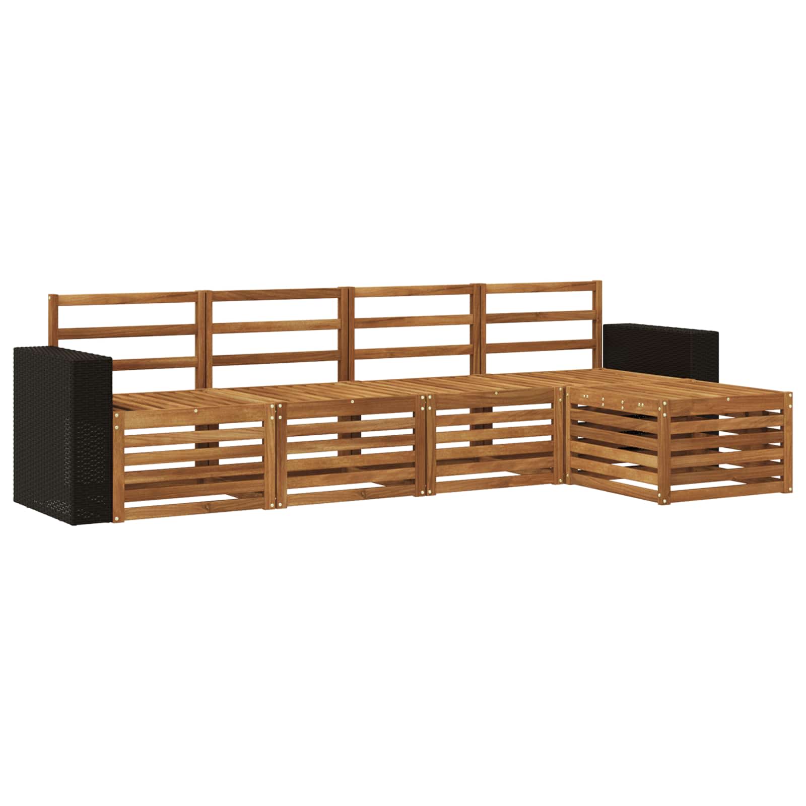Ensemble de canapés d'extérieur 5 pcs Naturel - XIOS