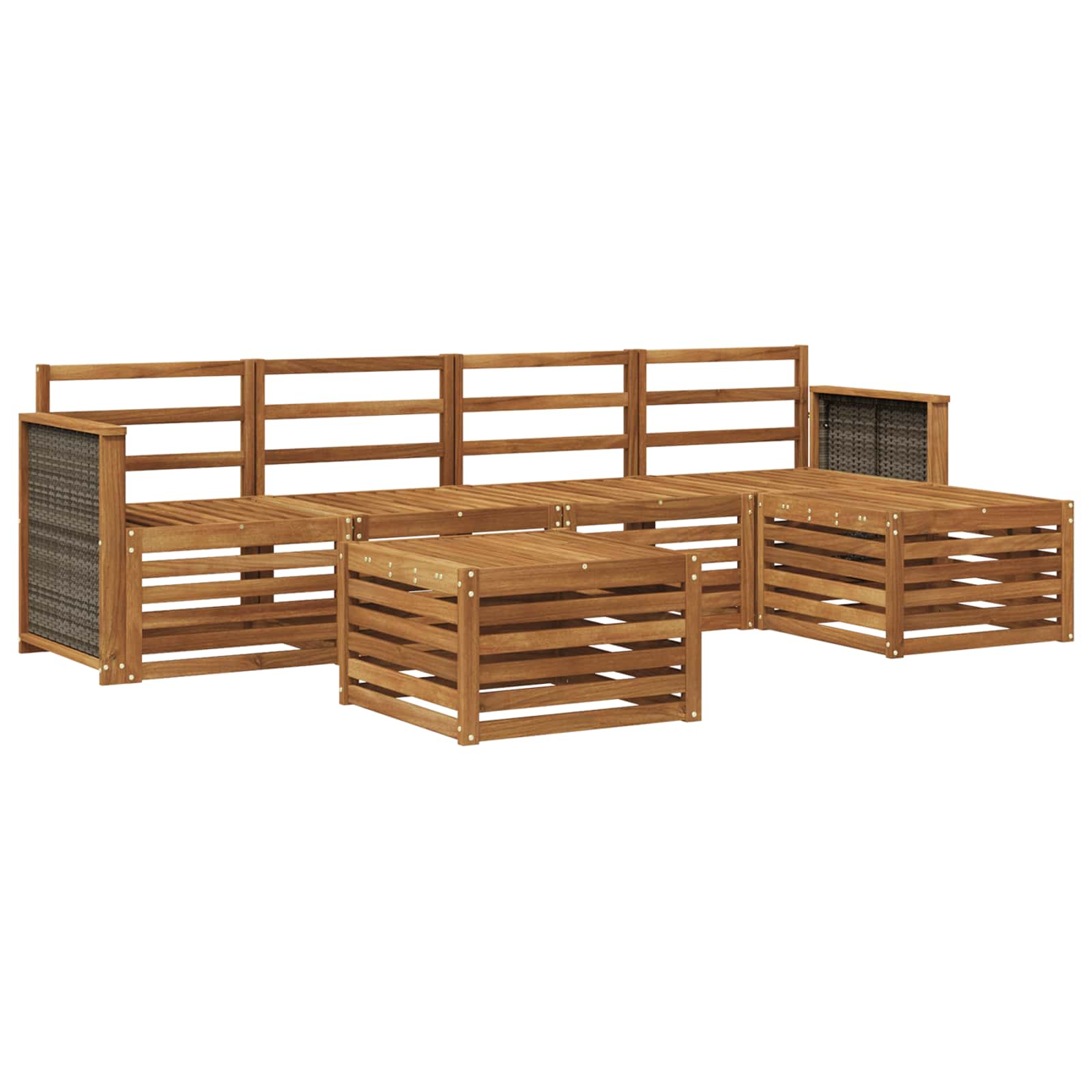 Ensemble de canapés d'extérieur 6 pcs Naturel - XIOS